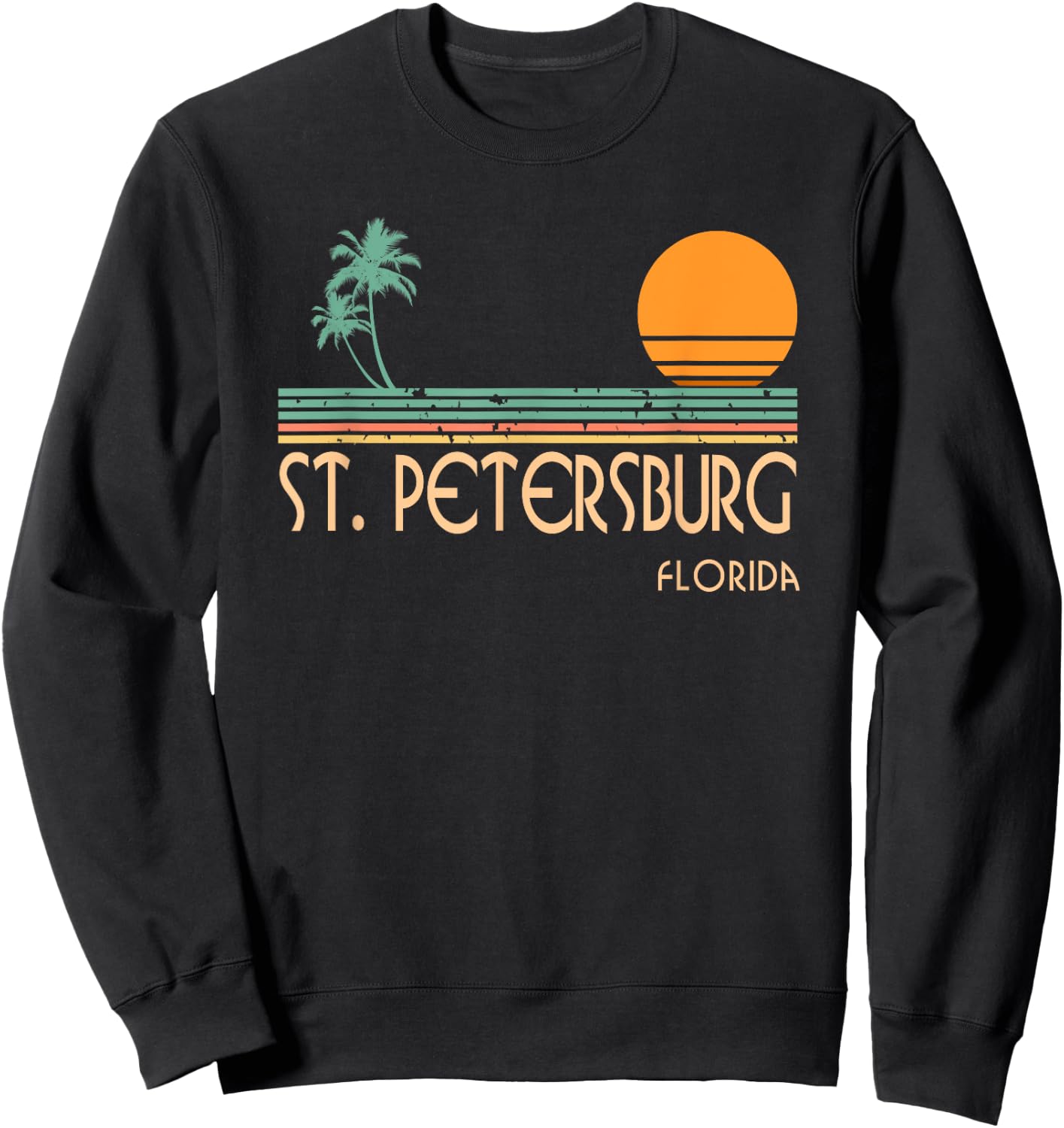 Vintage St Petersburg Florida Sweatshirt - Sweatshirt | Black