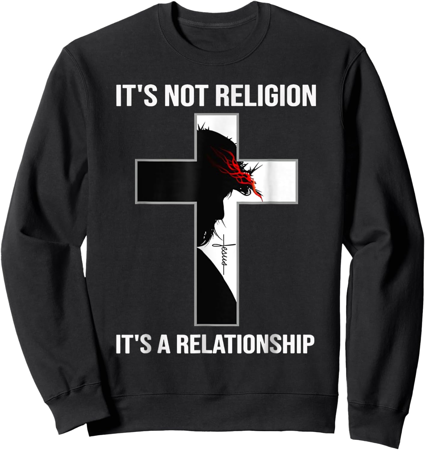 I'ts Not A Religion, It's A Personal Relationship Sweatshirt - Sweatshirt | Black