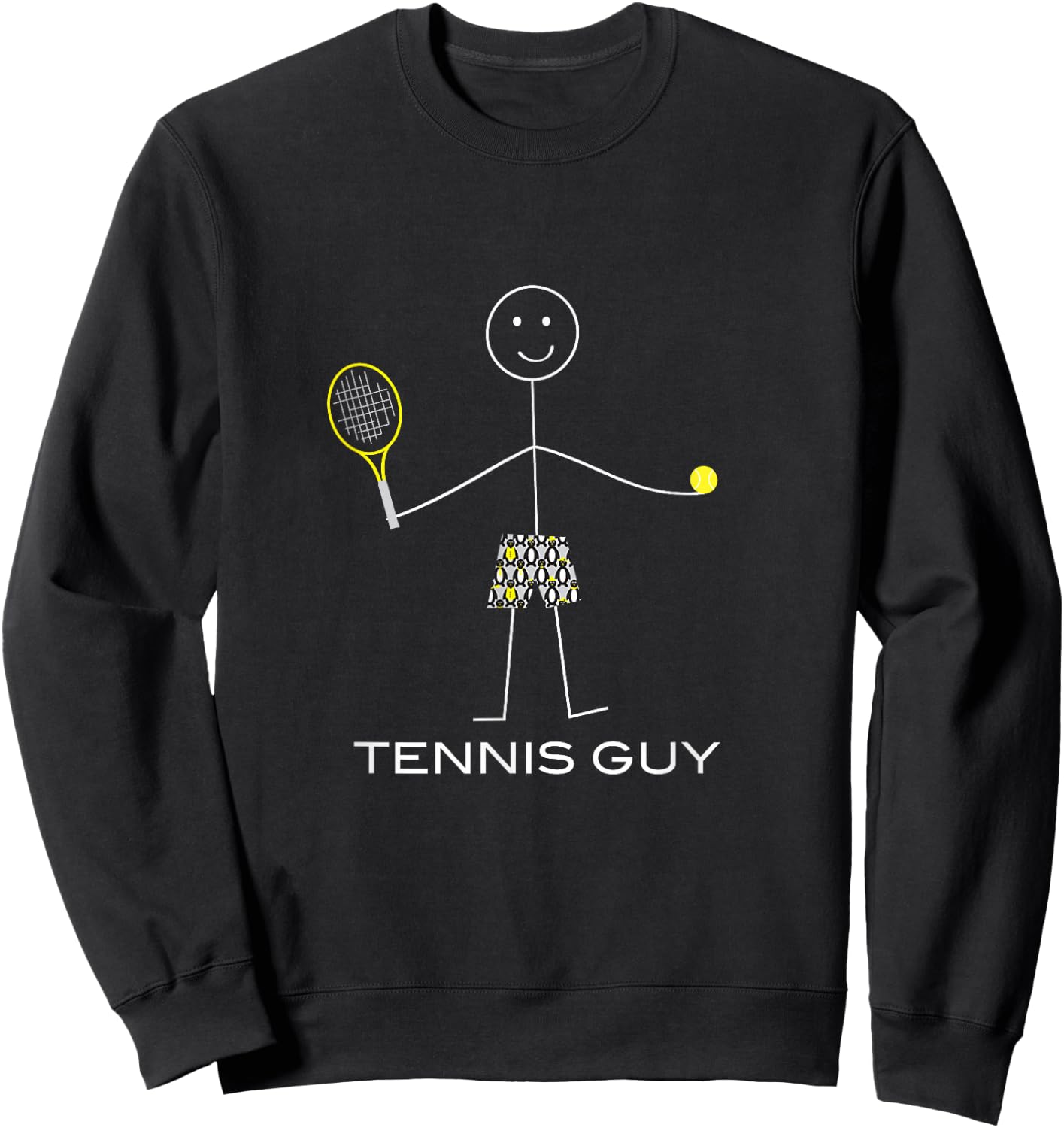Funny Tennis Guy, Boy Tennis Player Sweatshirt - Sweatshirt | Black