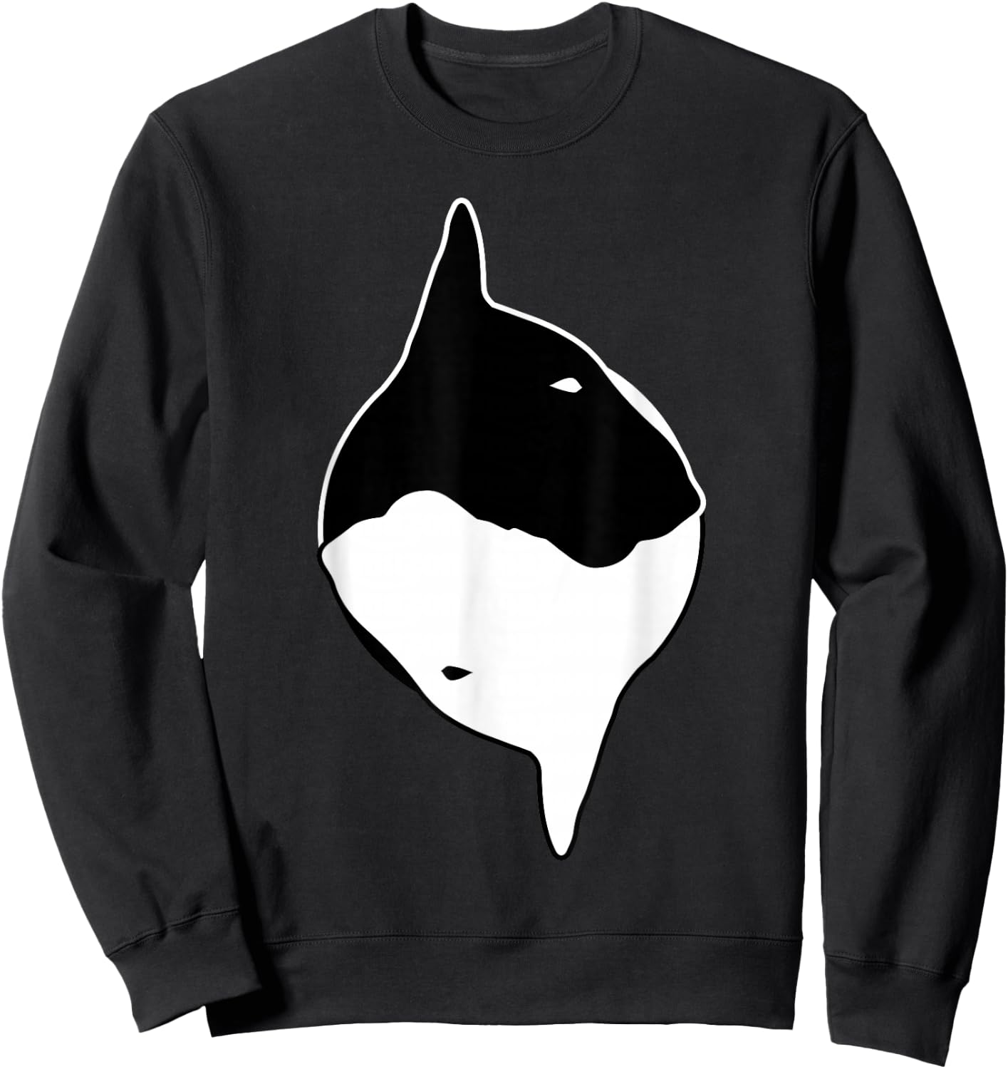 Cool Yin Yang Dog - Cute Bull Terrier Sweatshirt - Sweatshirt | Black