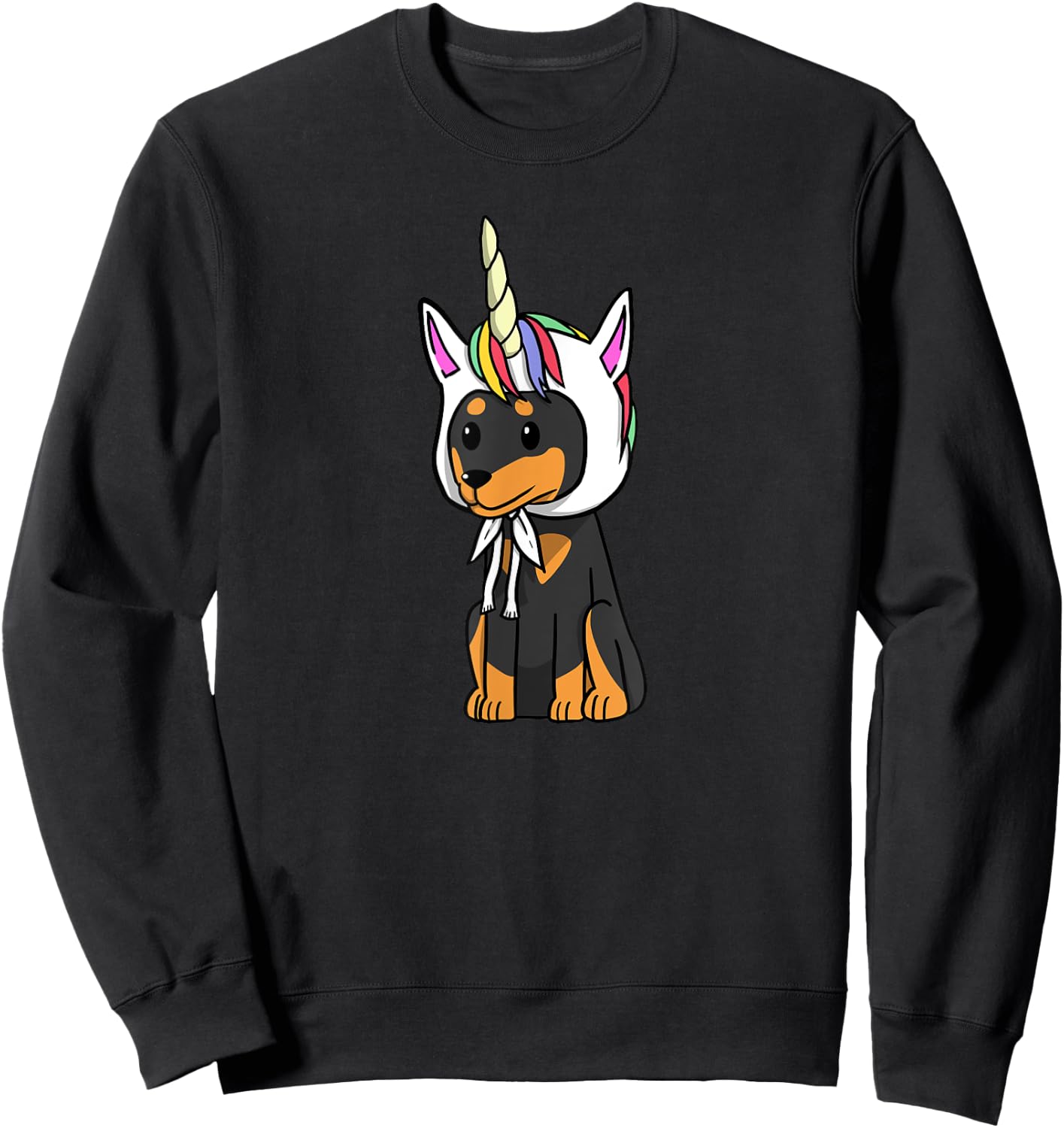 Unicorn Miniature Pinscher Funny Min Pin Dog Shirt Women Kids Sweatshirt - Sweatshirt | Black