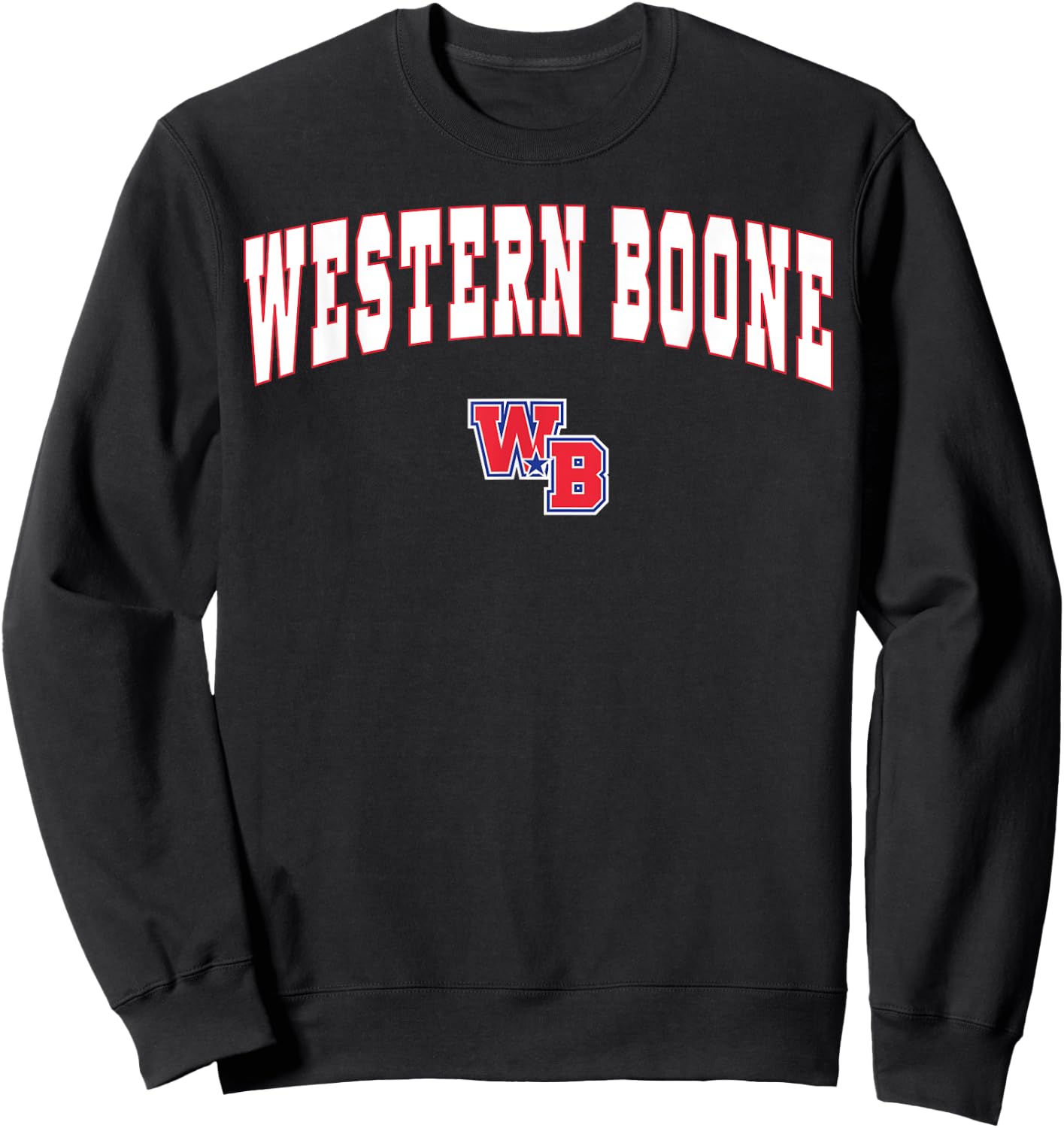Western Boone High School Stars Sweatshirt - Sweatshirt | Black