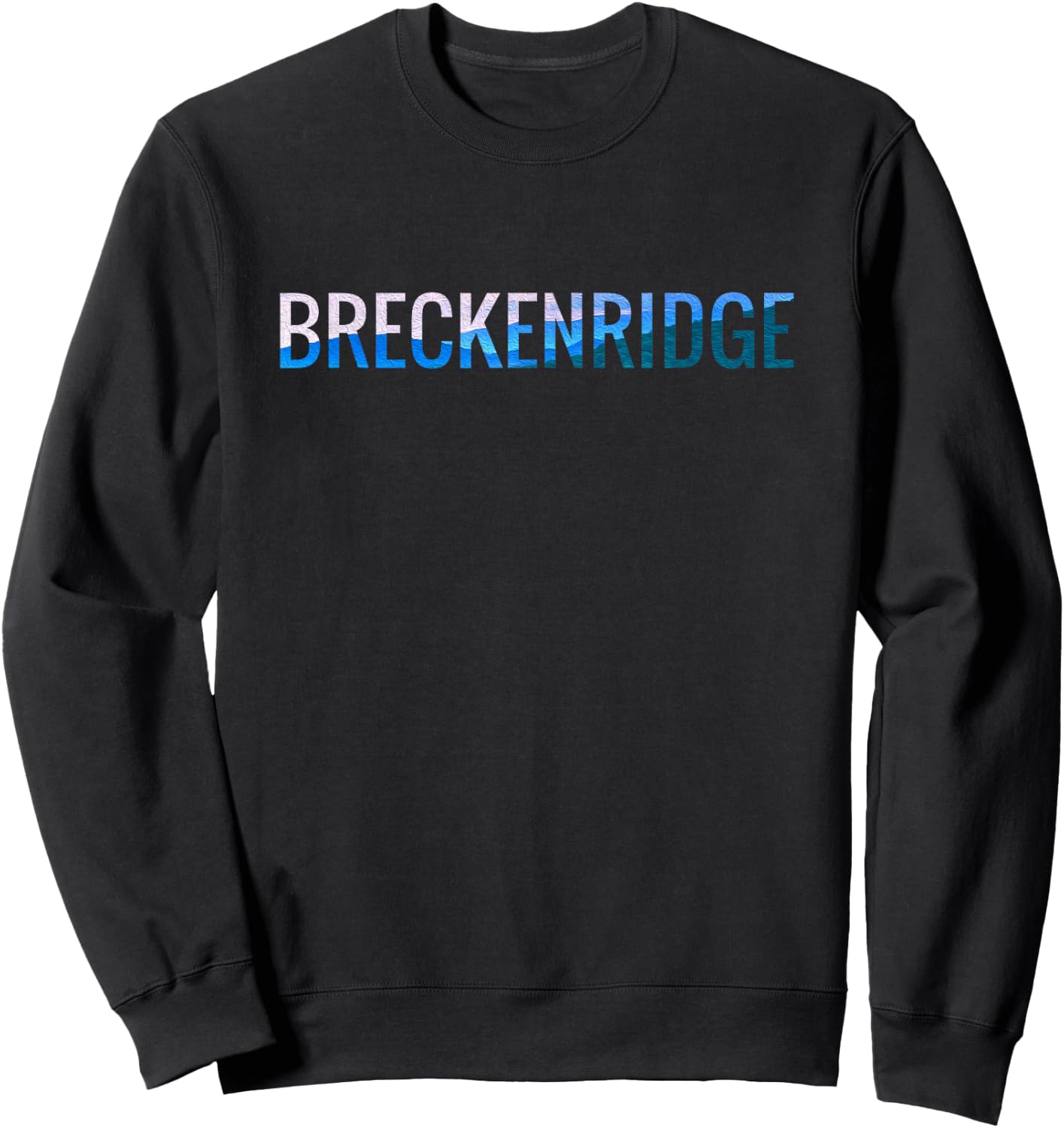 Breckenridge Colorado Mountain Sky Clouds Art Sweatshirt - Sweatshirt | Black