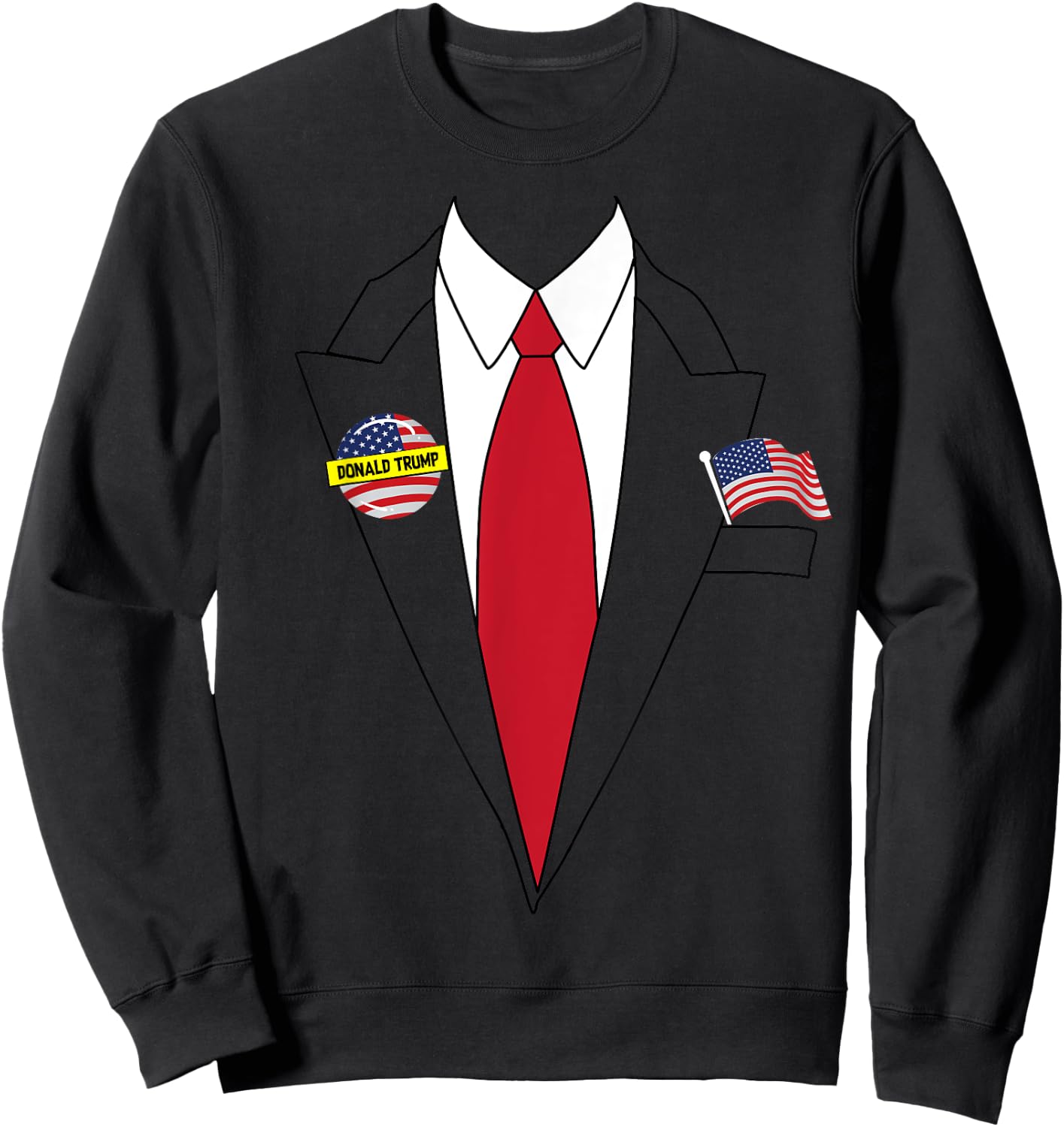 Donald Trump Halloween Costume Shirt | Cute President Gift Sweatshirt - Sweatshirt | Black