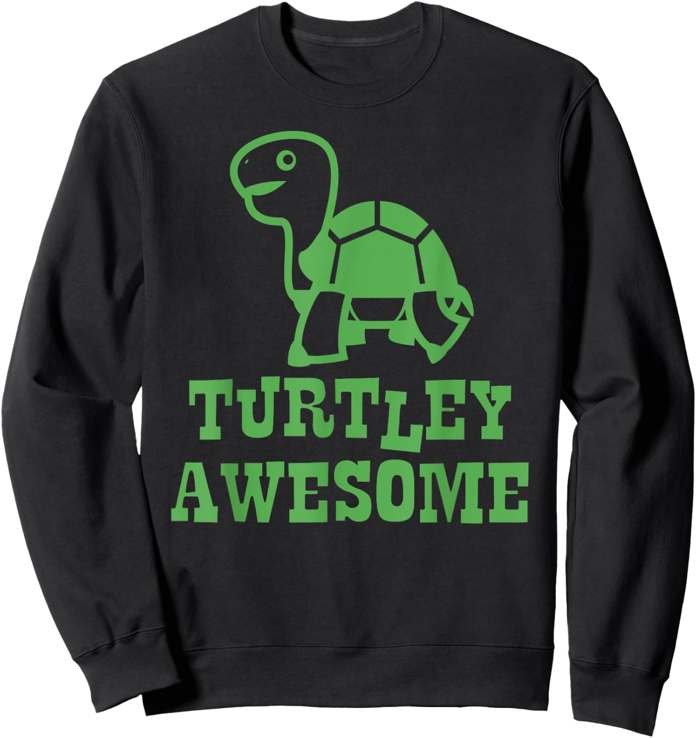 TURTLEY AWESOME Funny Turtle Lover Cute Tween Boy Girl Kids Sweatshirt - Sweatshirt | Black