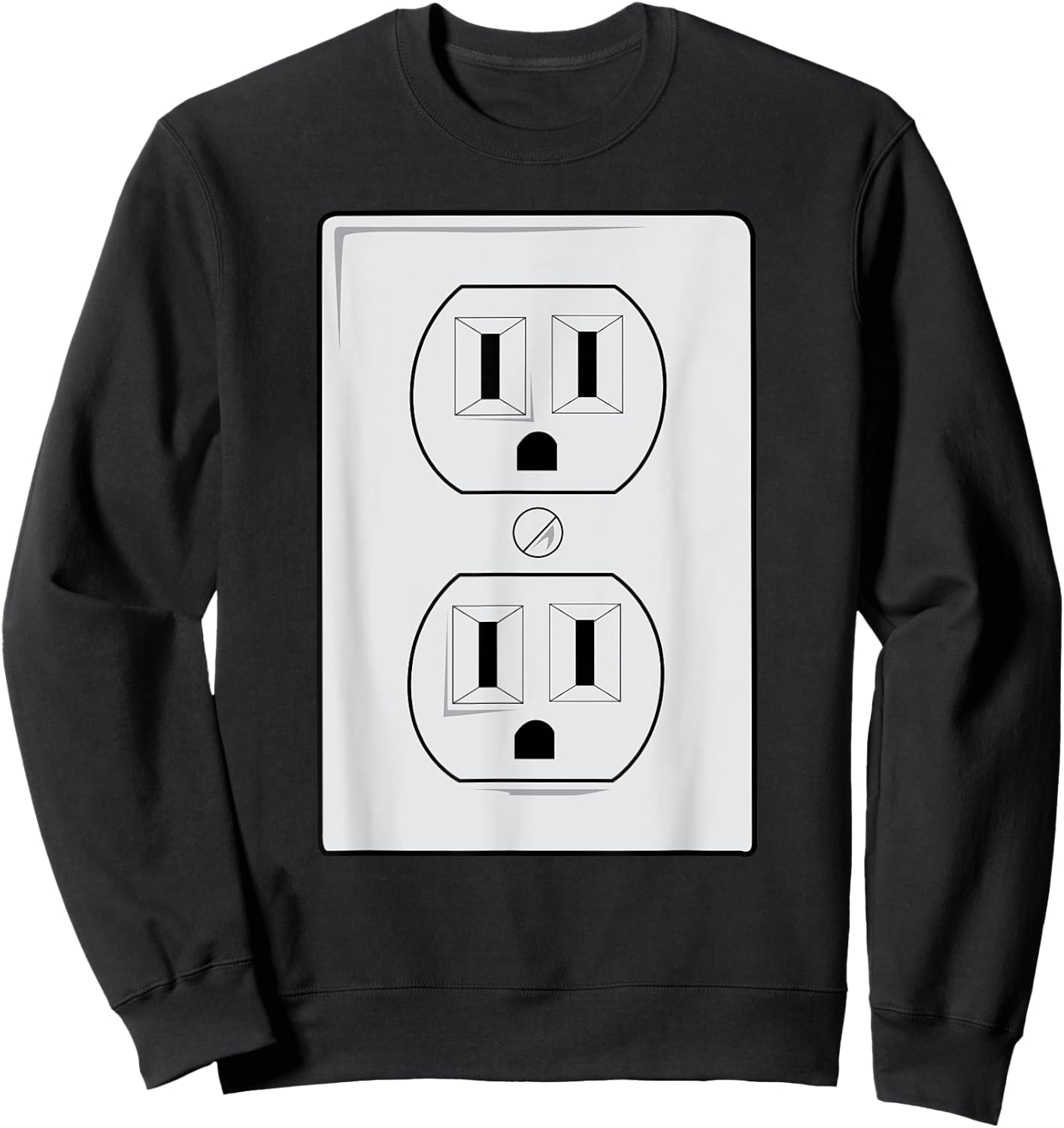 Electrical Outlet Plug And SOCKET Couples Costume Halloween Sweatshirt - Sweatshirt | Black