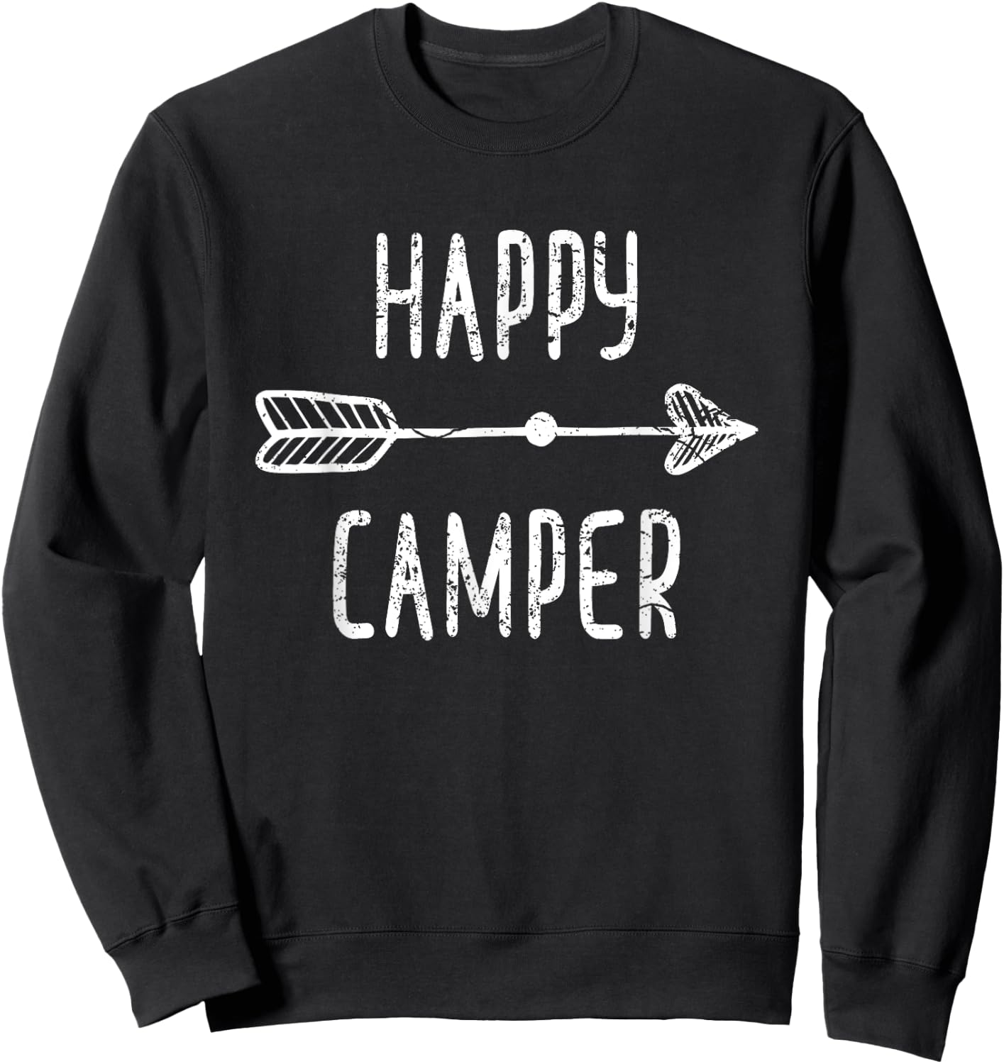 Arrow Happy Camper Accessories Kids Boho Clothes Camping Sweatshirt - Sweatshirt | Black