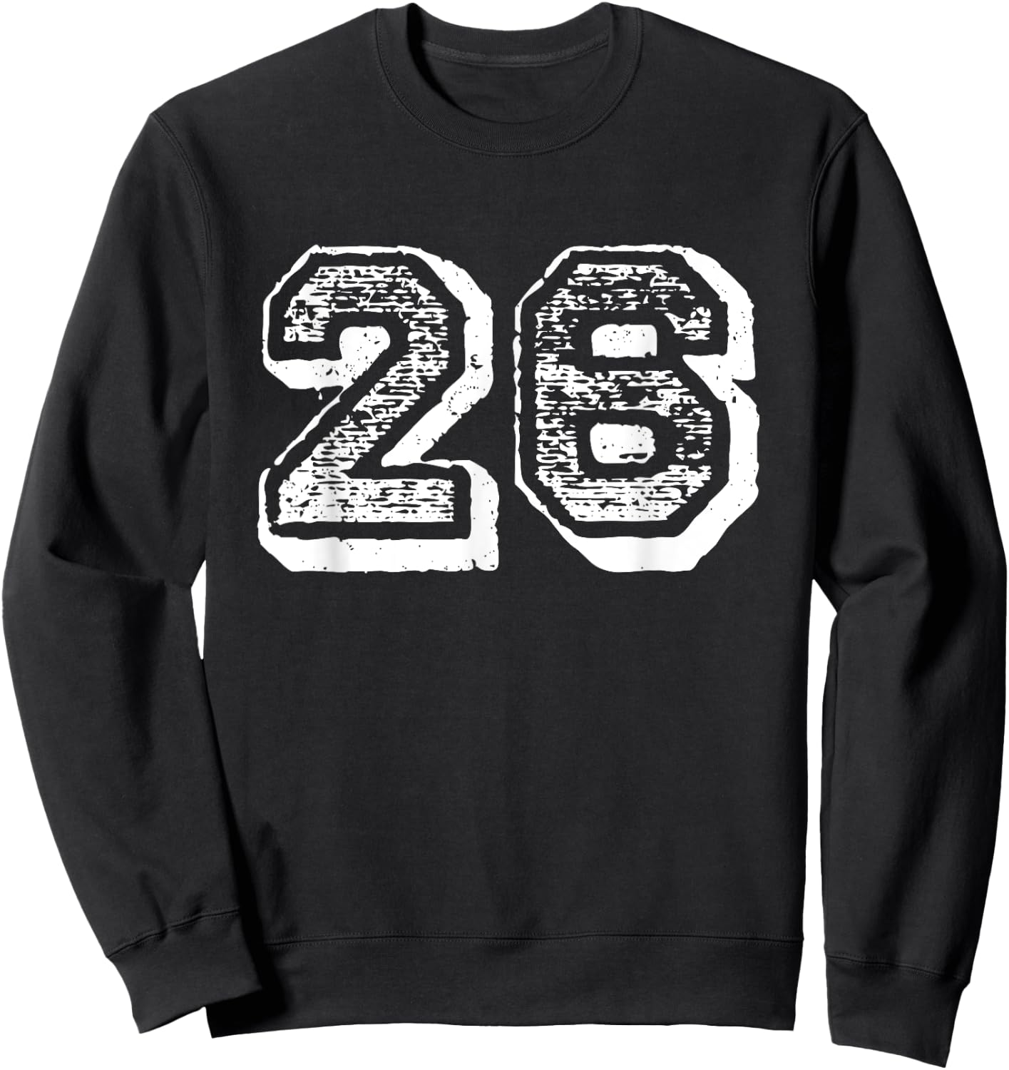 Number 26 Sports Jersey Player #26 Fan FRONT Print Vintage Sweatshirt - Sweatshirt | Black