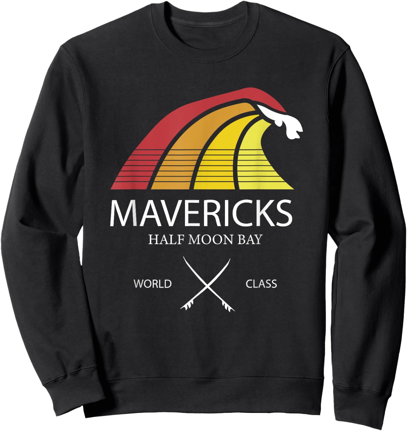 Maverick's Surfing, Travel Gift Maverick Surfer Sweatshirt - Sweatshirt | Black