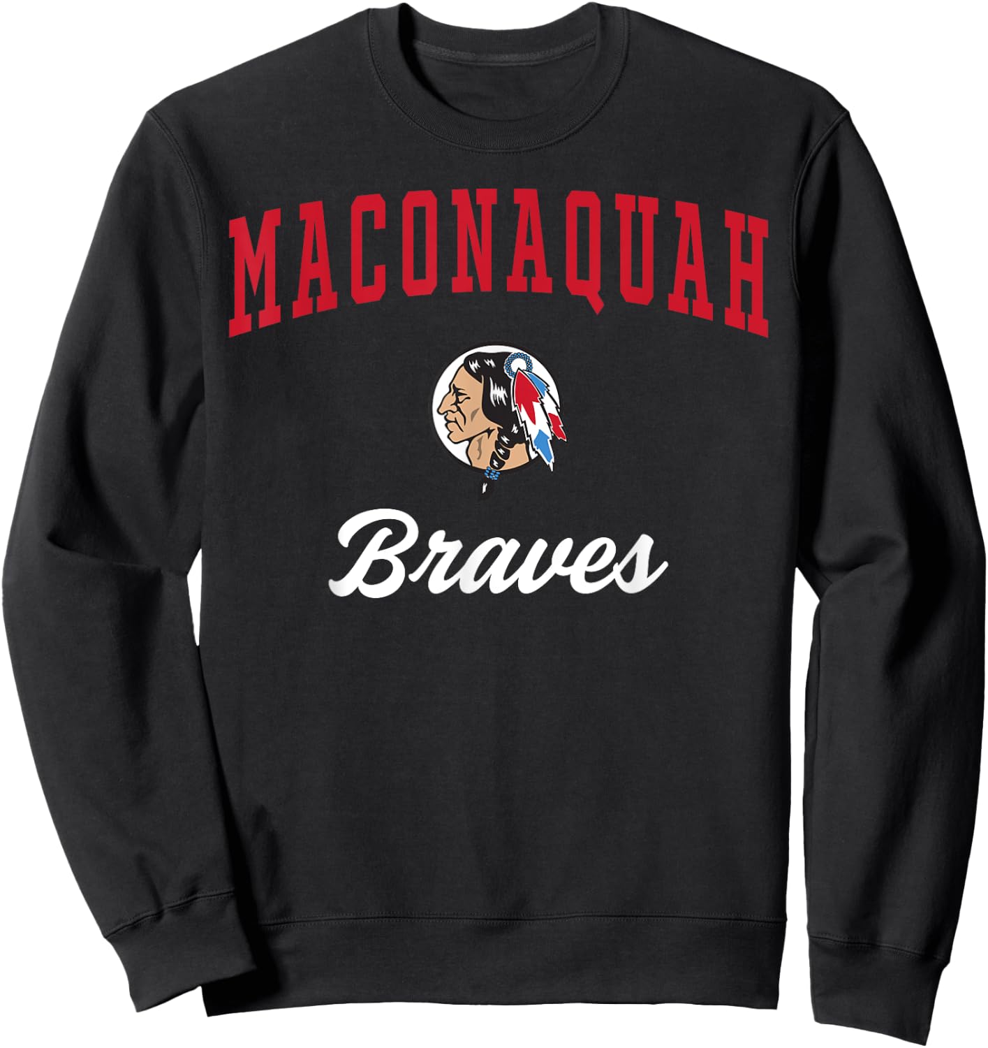 Maconaquah High School Braves Sweatshirt - Sweatshirt | Black