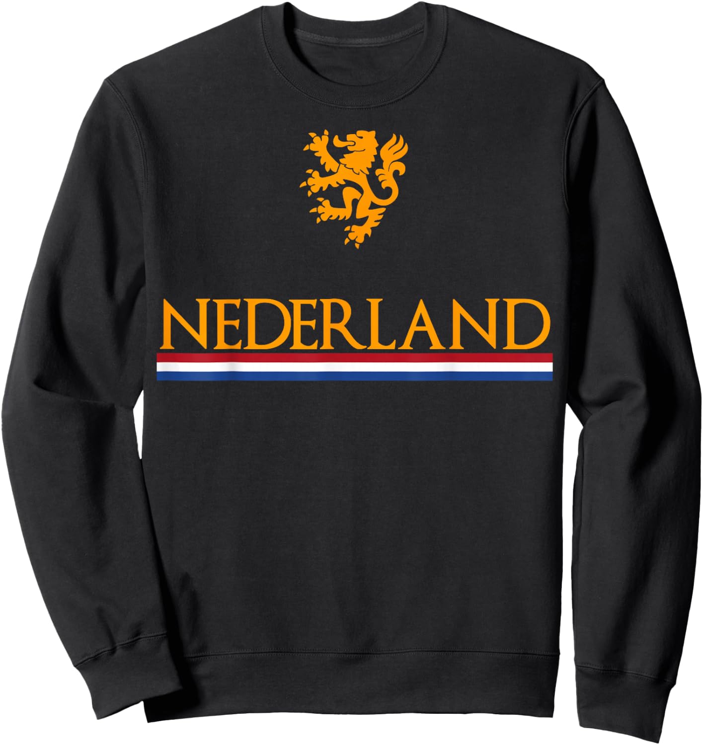 Nederland Soccer Jersey Shirt Oranje Netherlands Dutch Lion Sweatshirt - Sweatshirt | Black