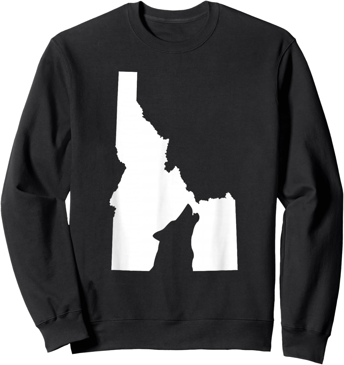 Idaho State Gray Wolf Outdoor Sports Hunting Shirt Sweatshirt - Sweatshirt | Black