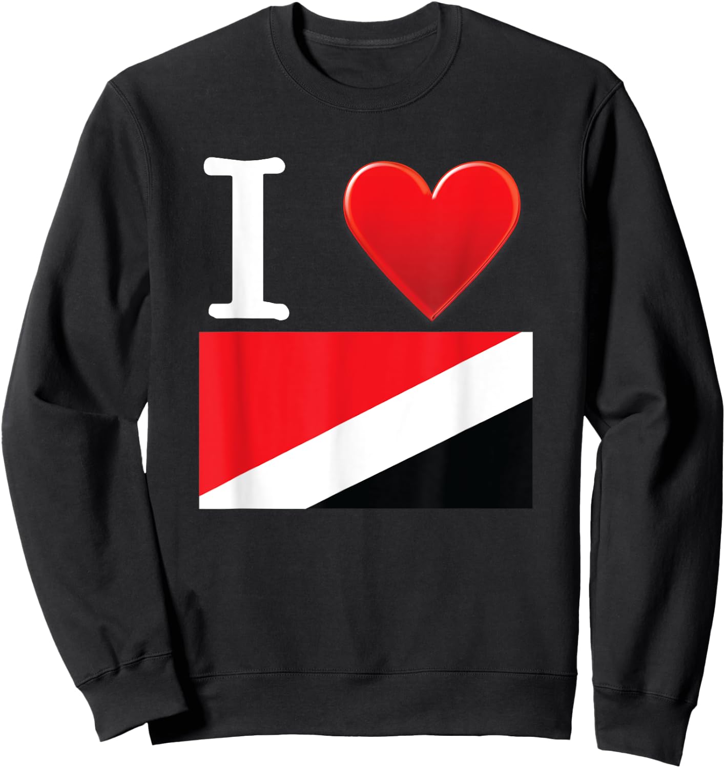 I Heart Love Principality of Sealand Flag Sweatshirt - Sweatshirt | Black