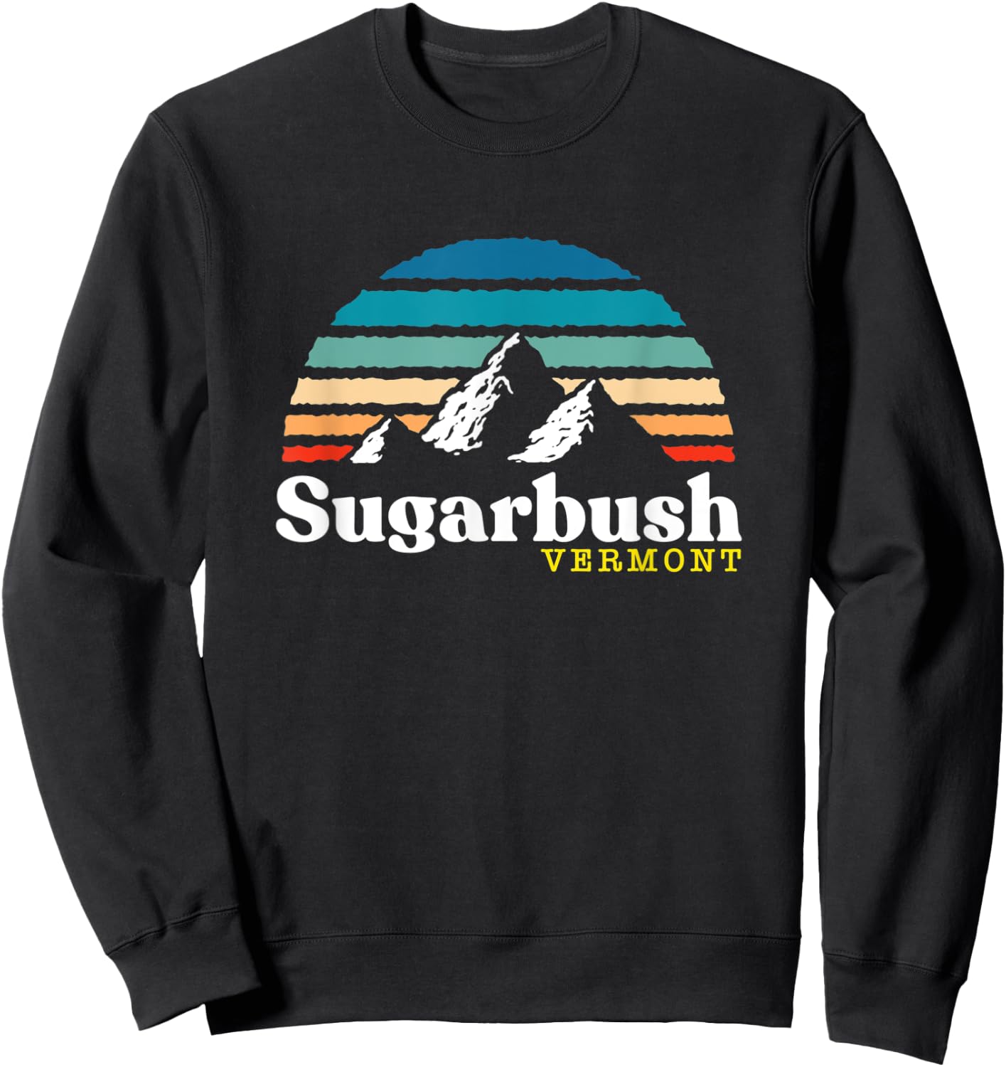 Sugarbush, Vermont - USA Ski Resort 1980s Retro Sweatshirt - Sweatshirt | Black