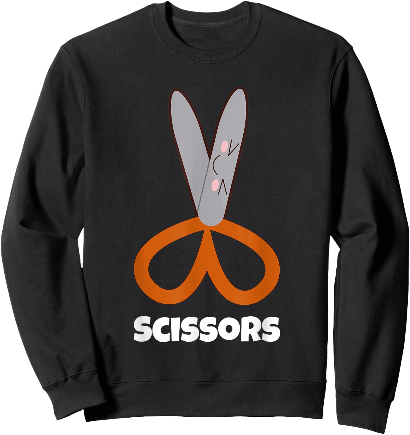 Rock Paper Scissors Shirt Funny Group Halloween Costumes Sweatshirt - Sweatshirt | Black