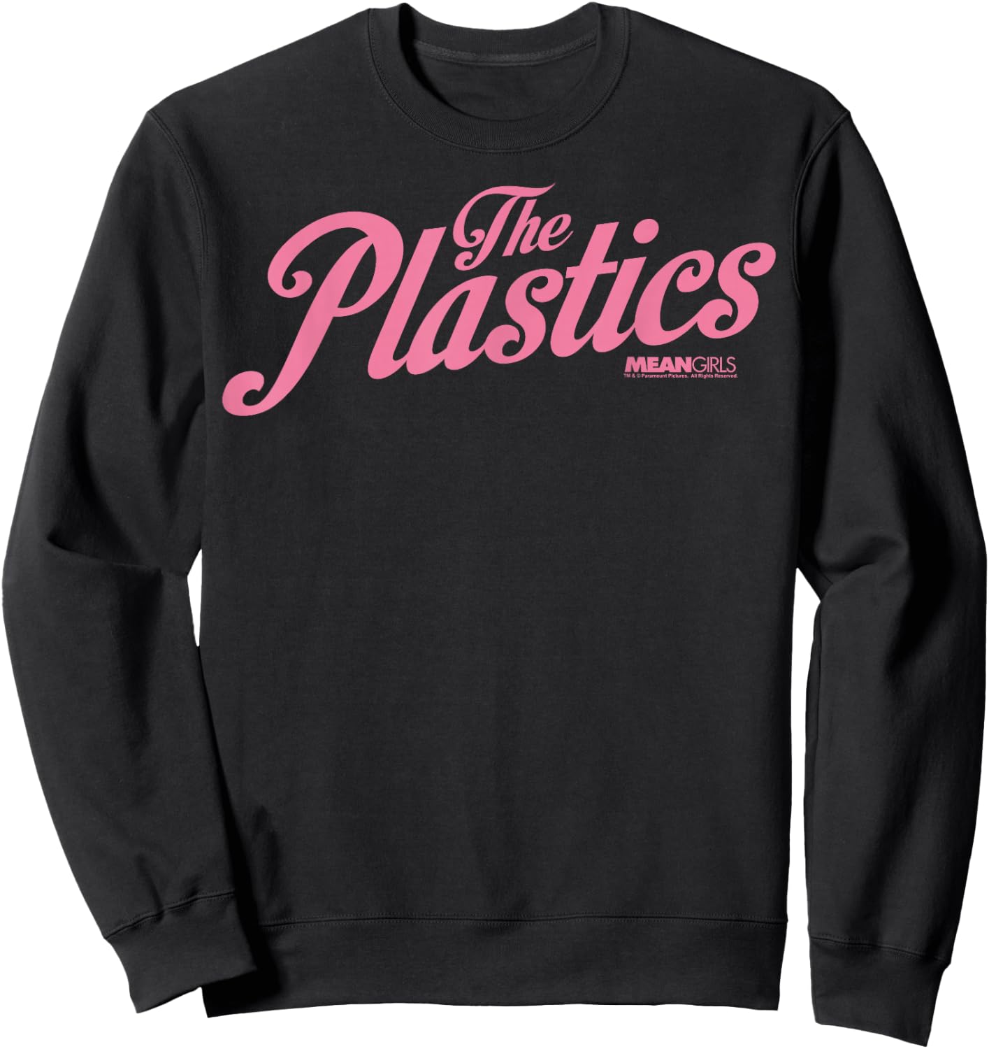 Mean Girls Pink The Plastics Logo Sweatshirt - Sweatshirt | Black