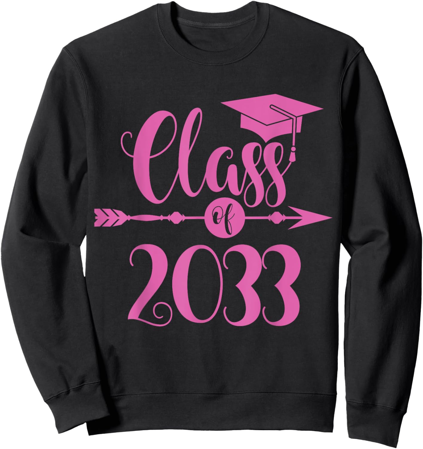 Class of 2033 Grow With Me Kindergarten School Graduate Gift Sweatshirt - Sweatshirt | Black
