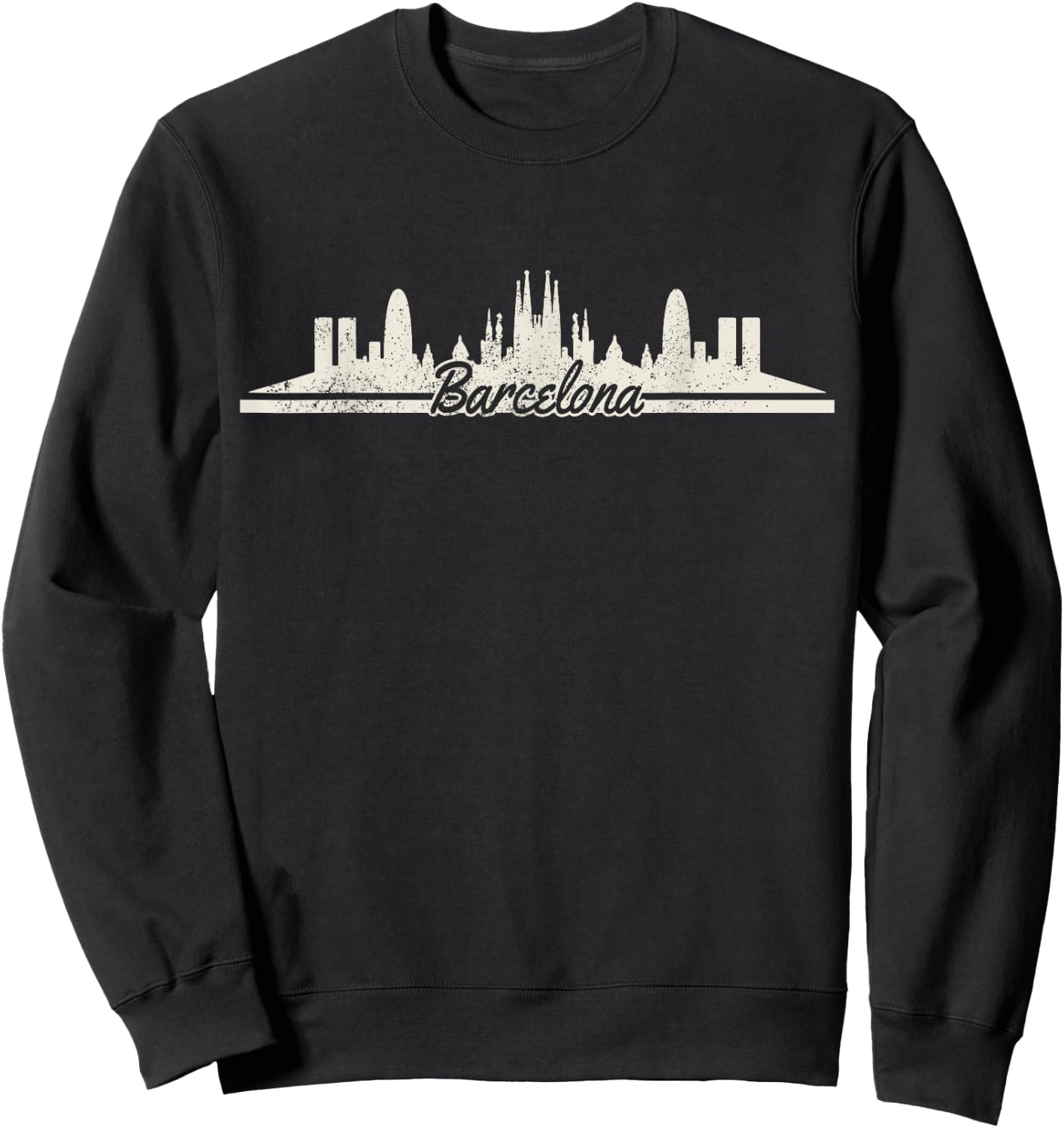 Barcelona Skyline Shirt - Spain Souvenir Sweatshirt - Sweatshirt | Black
