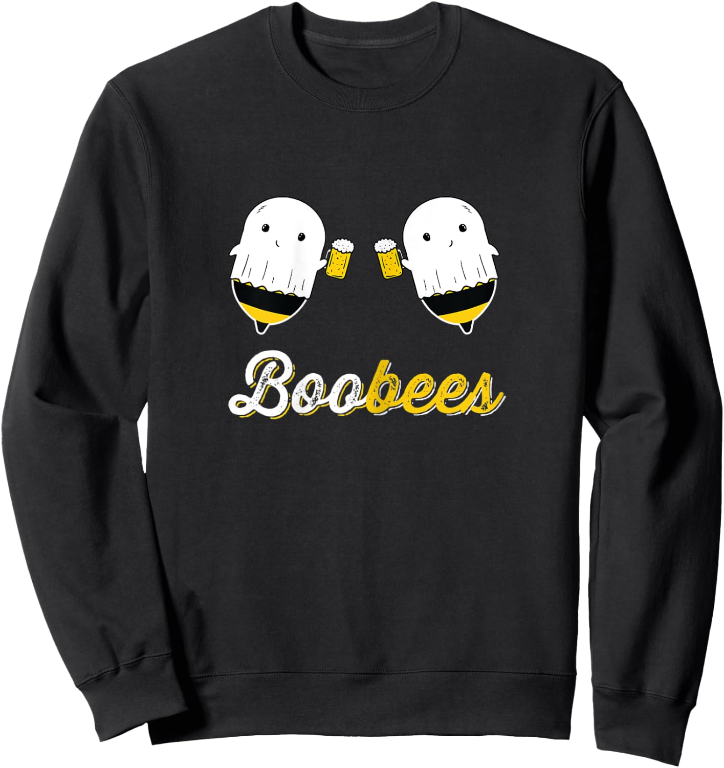 Boo Bees Couples Halloween Costume Funny Sweatshirt - Sweatshirt | Black