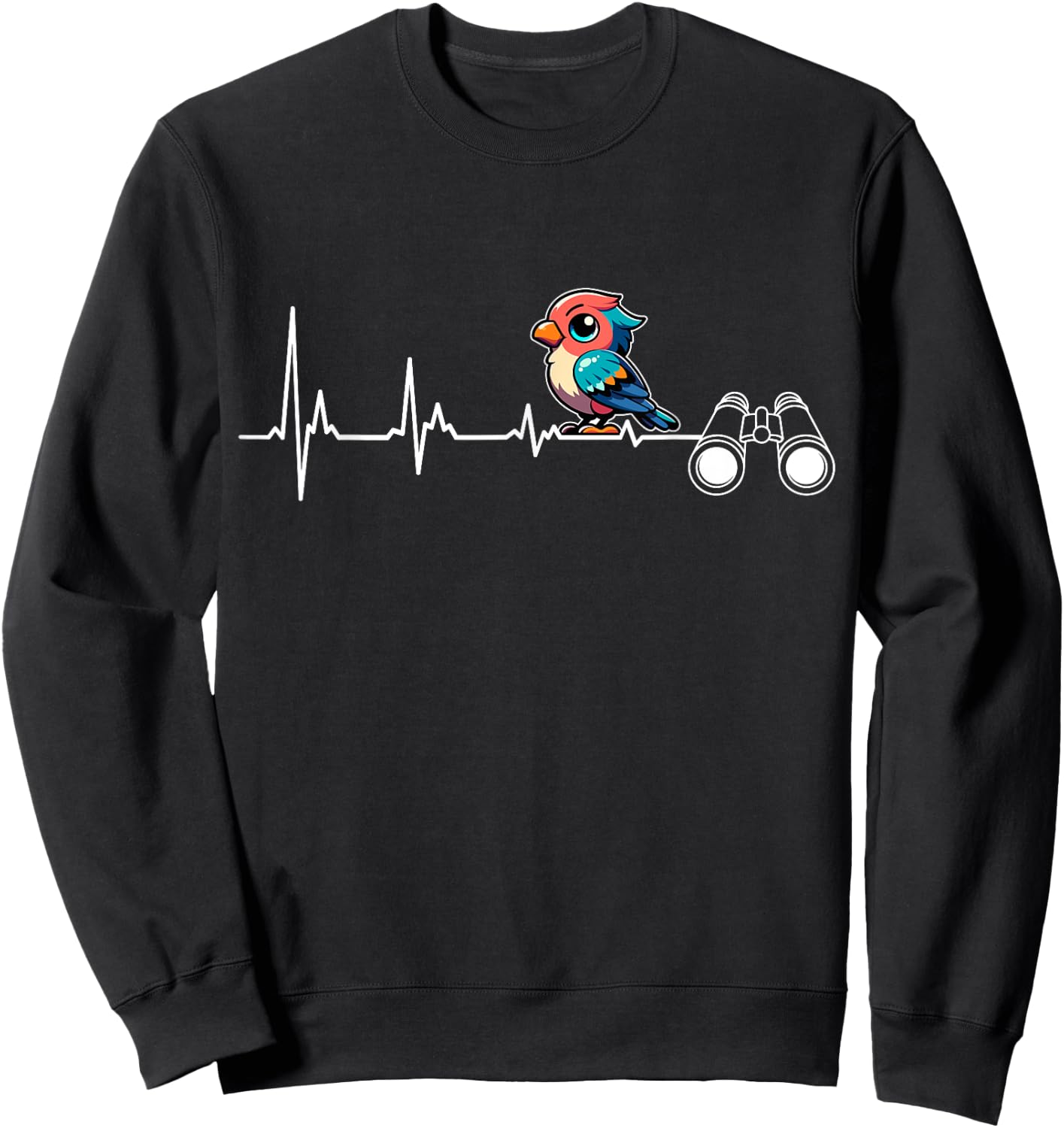 Funny Bird Watching Apparel Cool Bird Lover Present Designs Sweatshirt - Sweatshirt | Black
