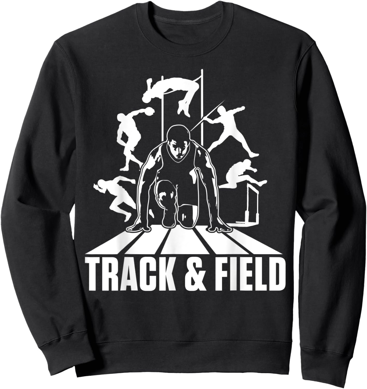 Cute Track And Field Athletics For Boys And Girls Sweatshirt - Sweatshirt | Black