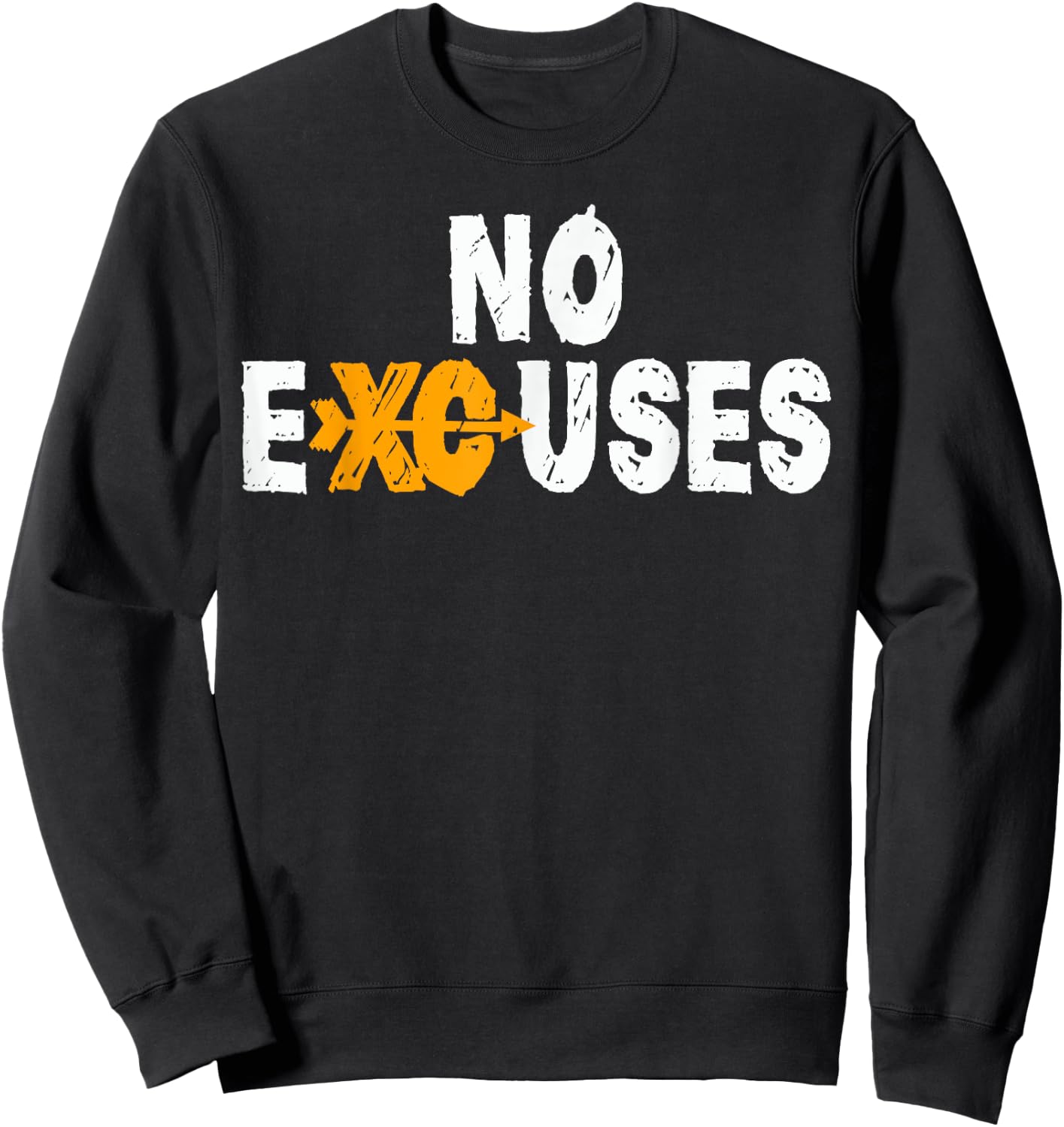 Cross Country Running Shirt for XC Runners - Women's No Excuses XC Running - Black - Small - Short Sleeve - Classic Fit - Cotton & Polyester Blend Sweatshirt - Sweatshirt | Black