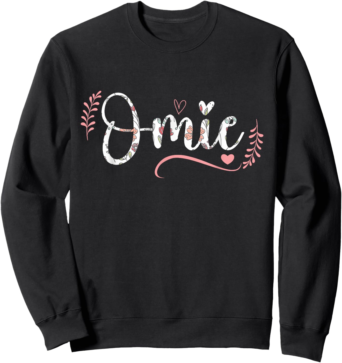 Omie Floral Grandma Christmas Mother's Day Grandparents Sweatshirt - Sweatshirt | Black