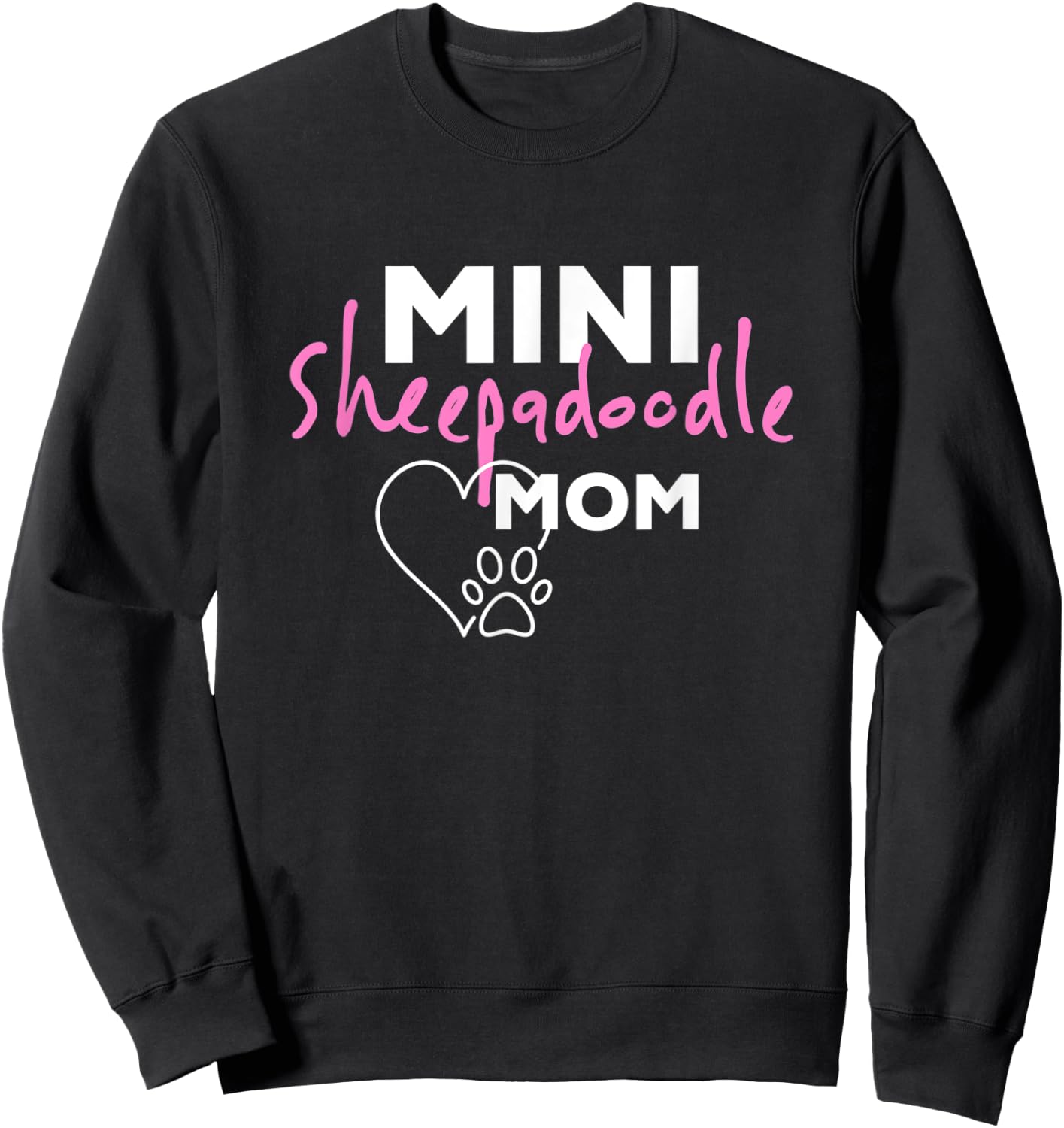 Mini Sheepadoodle Mom Sweatshirt - Sweatshirt | Black