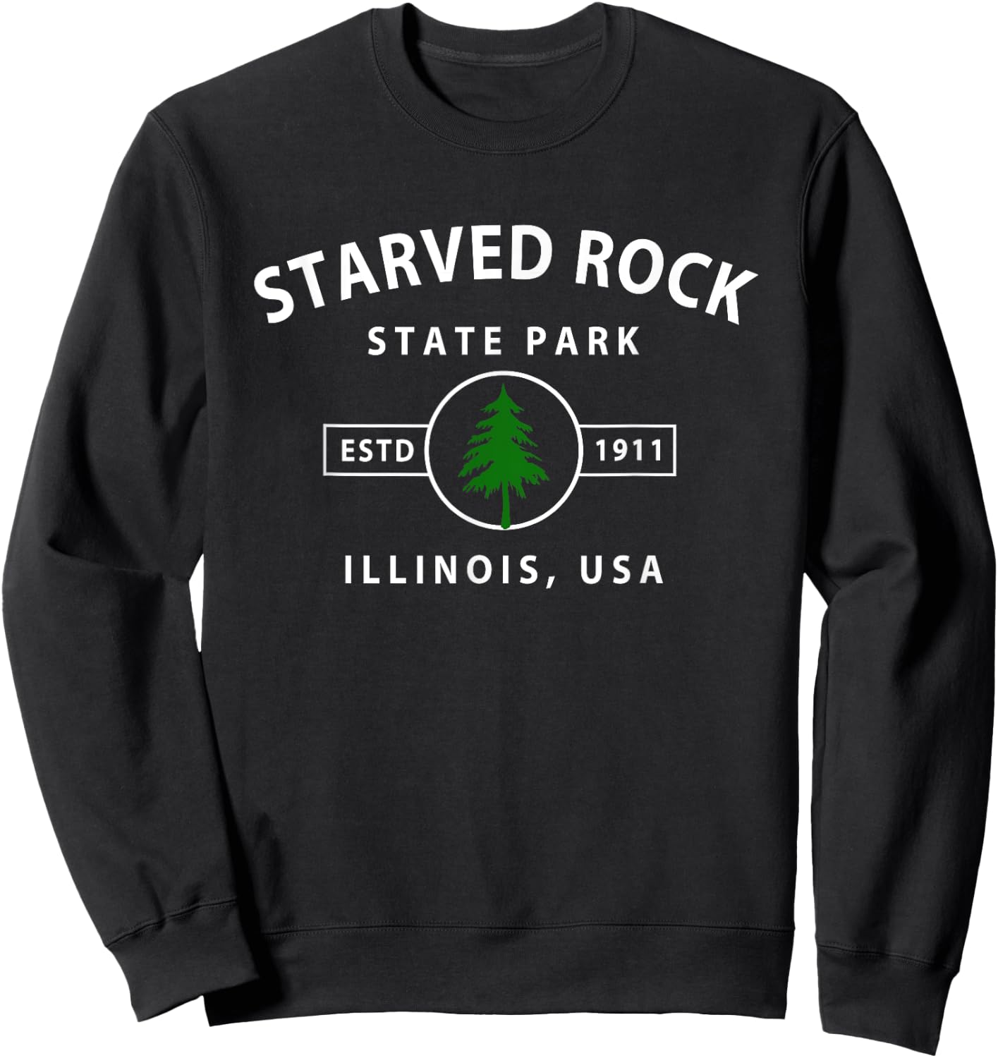 Starved Rock State Park Illinois Gifts IL Sweatshirt - Sweatshirt | Black