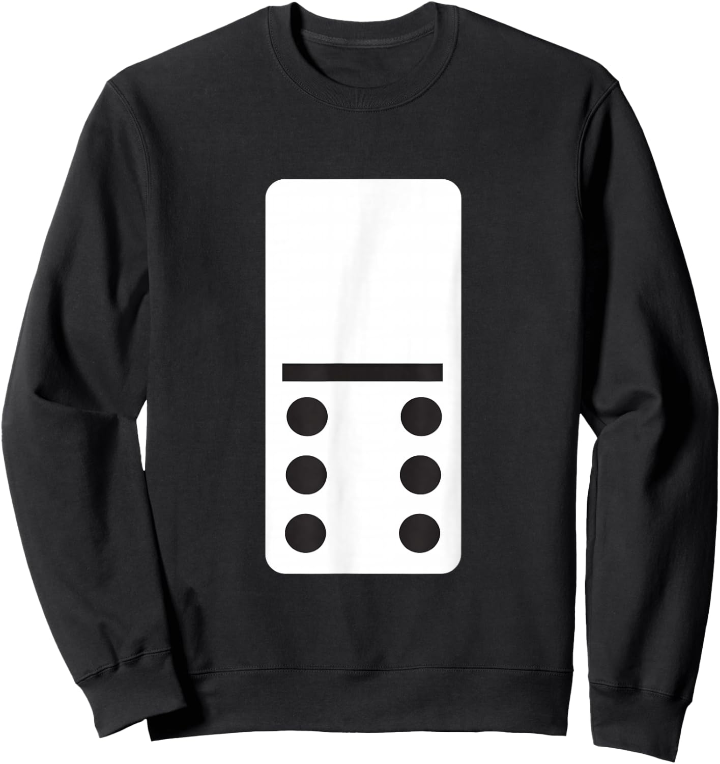 Blank Six Dominoes Costume 0-6 Domino Game Birthday Sweatshirt - Sweatshirt | Black