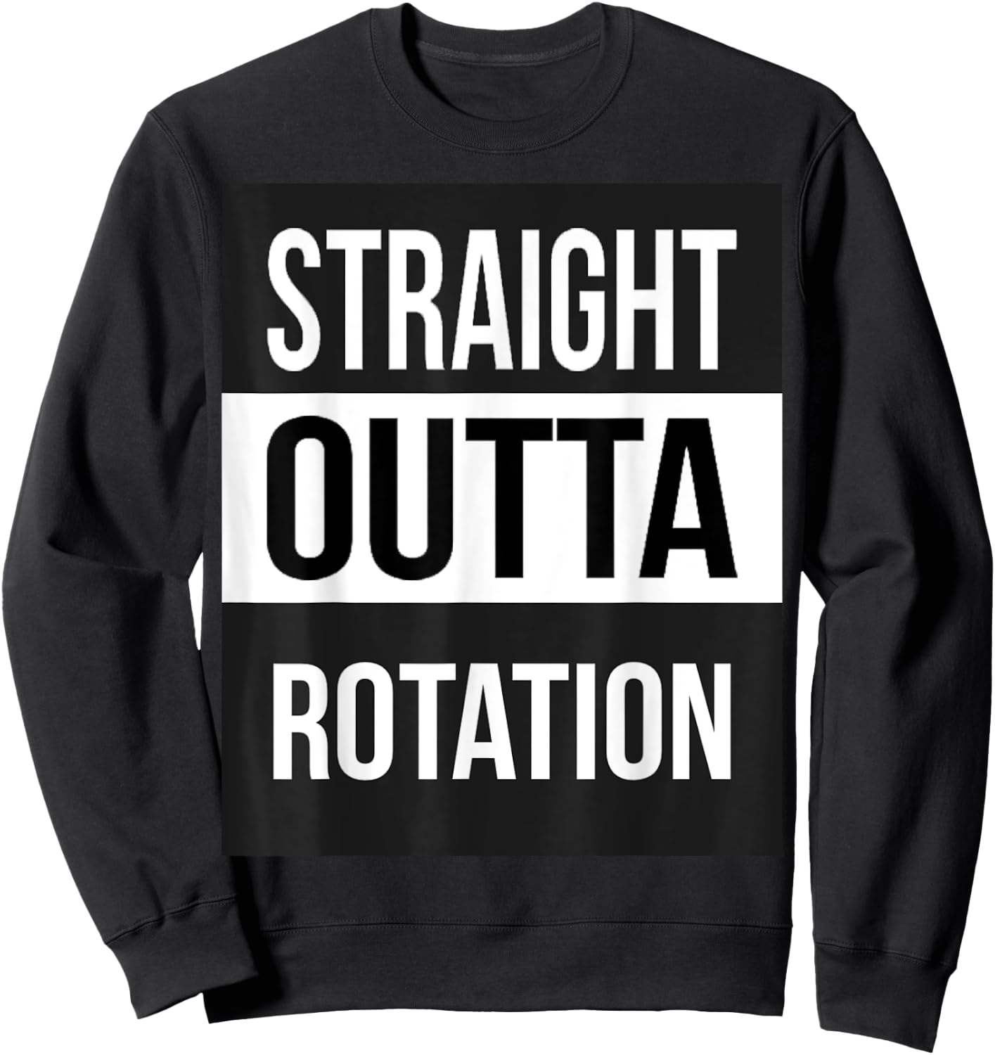 Straight Outta rotation Volleyball Sweatshirt - Sweatshirt | Black
