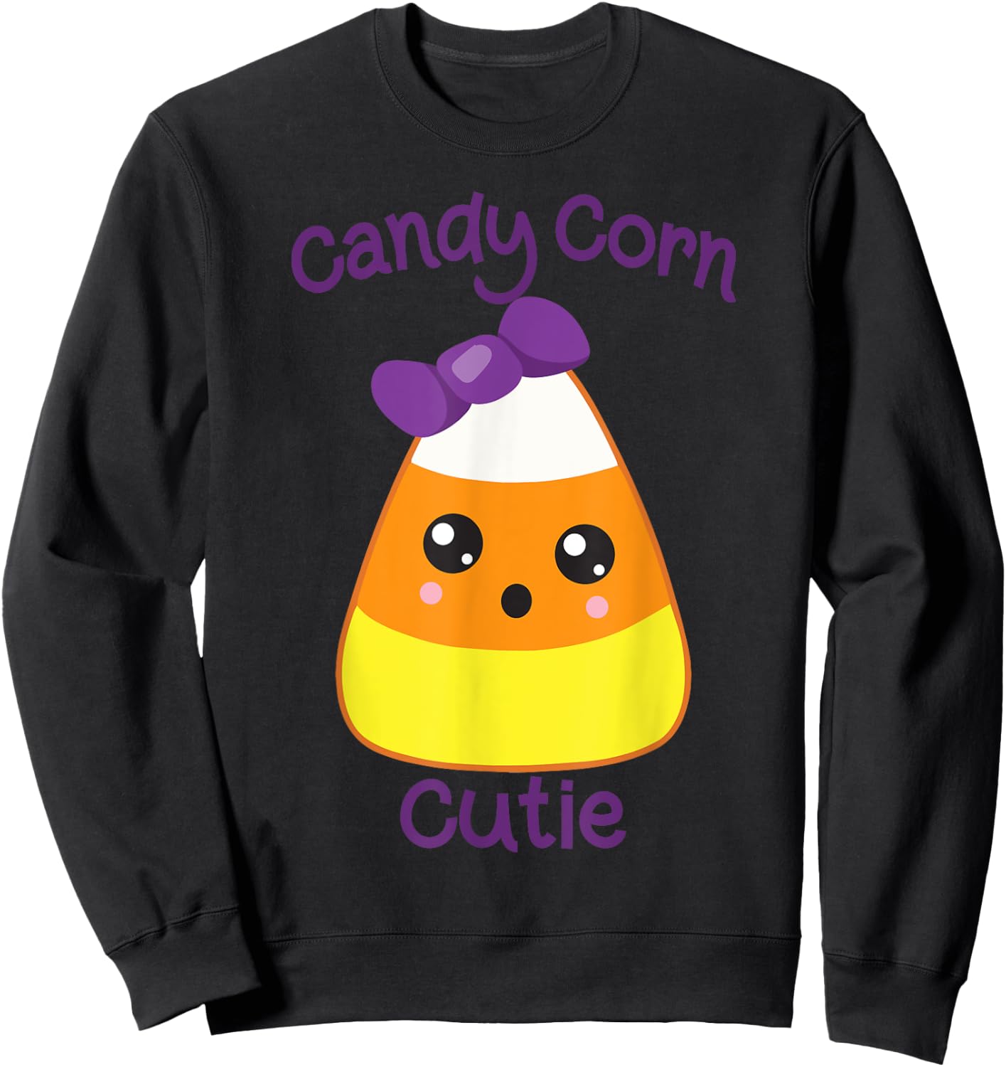 Candy Corn Cutie Cute Halloween Costume Graphic design Sweatshirt - Sweatshirt | Black