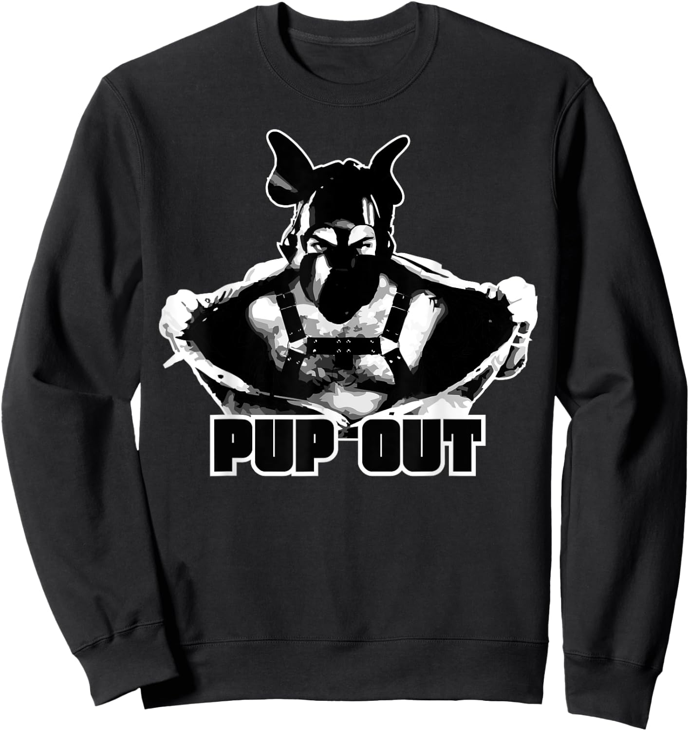 Pup Out! Puppy Human Puppy Play Sweatshirt - Sweatshirt | Black
