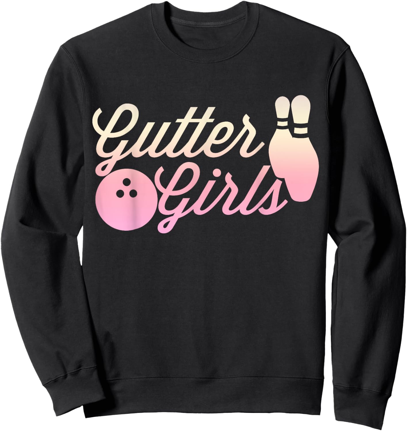 Gutter Girls Funny Vintage design For Bowlers Sweatshirt - Sweatshirt | Black