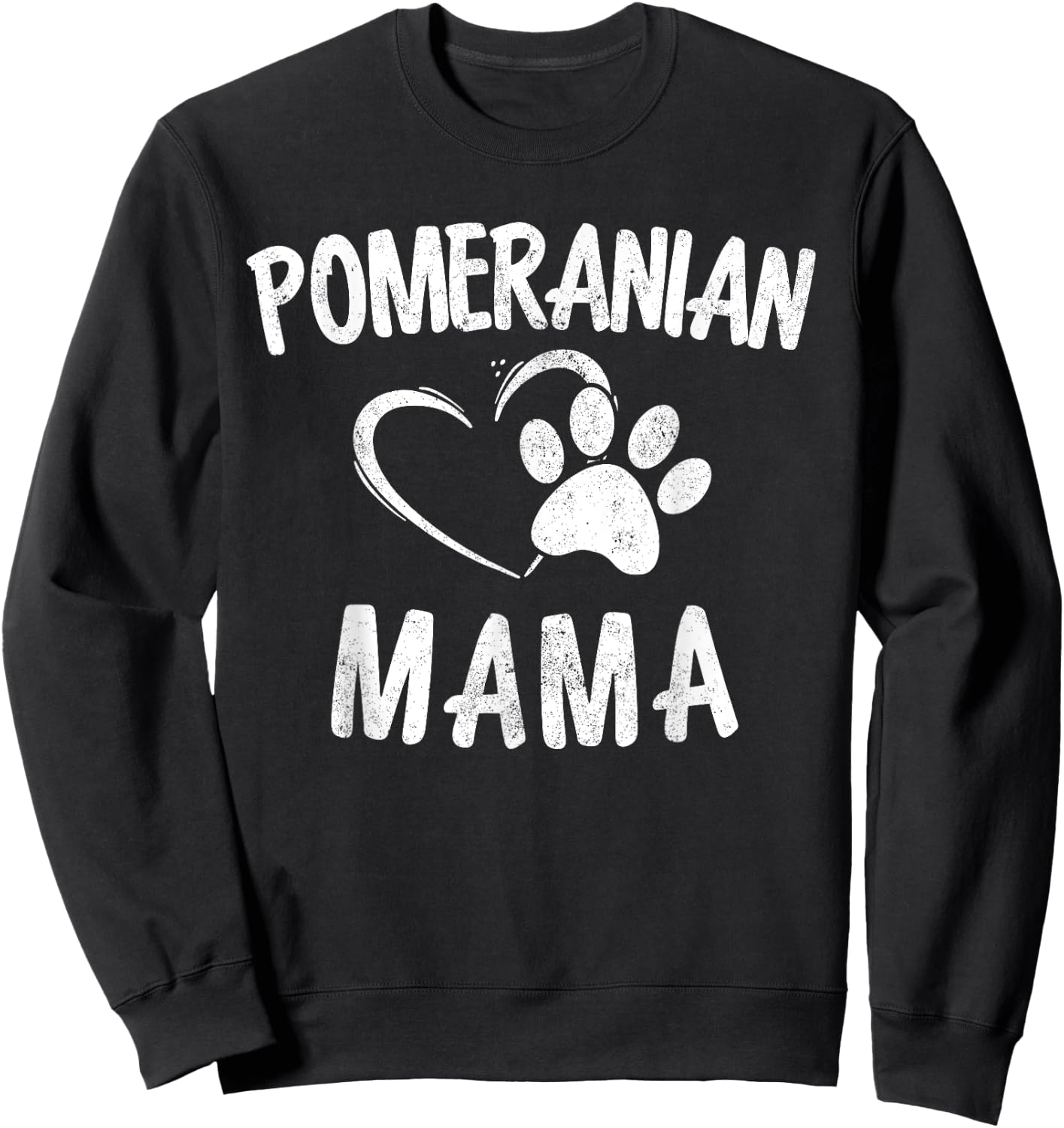 Funny Pomeranian Mama Gift Pet Lover Apparel Dog Pom Mom Sweatshirt - Sweatshirt | Black