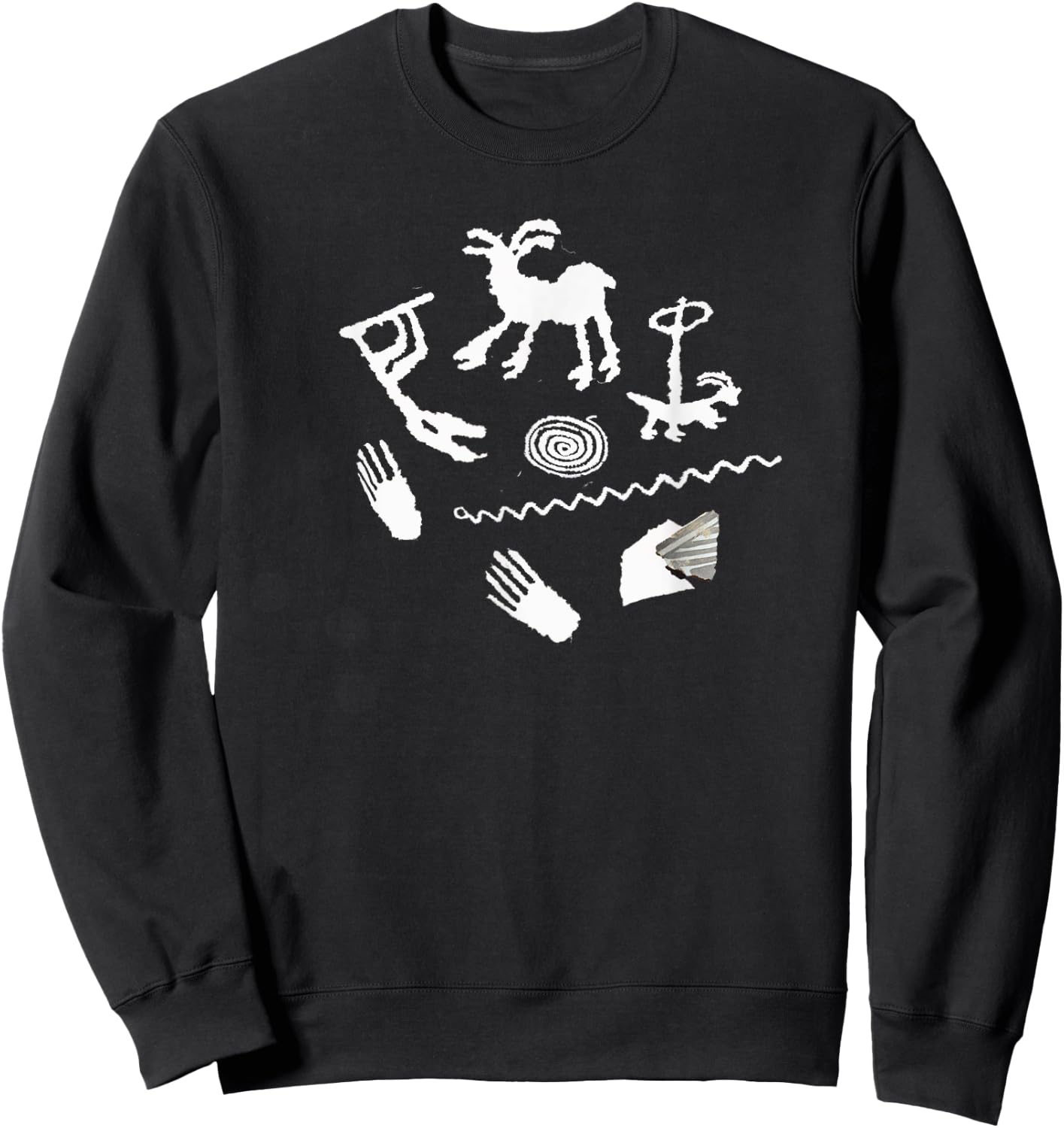 Petroglyph. Rock art. Multiples Sweatshirt - Sweatshirt | Black