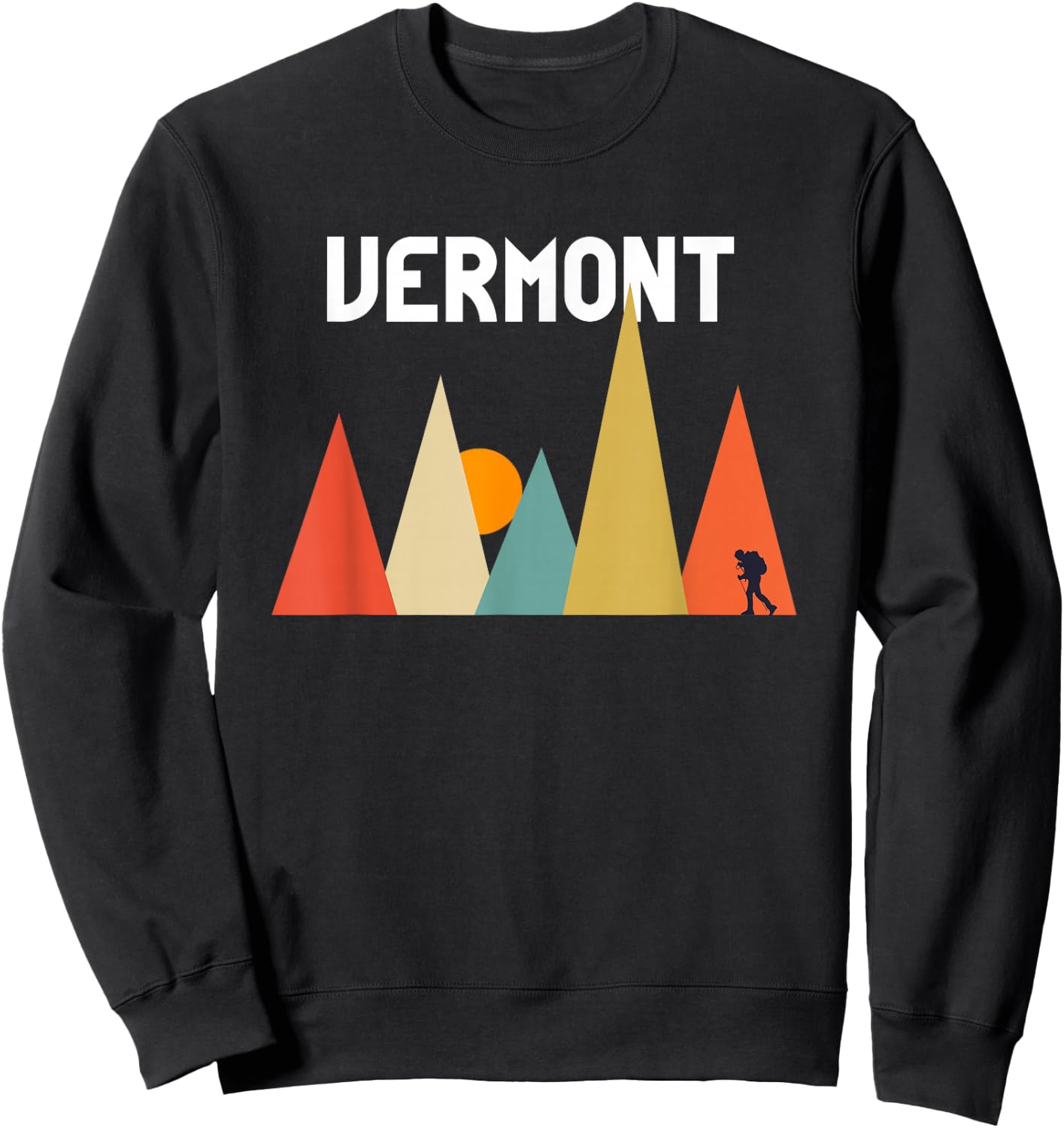 Vermont Retro Vintage T Shirt Sweatshirt - Sweatshirt | Black