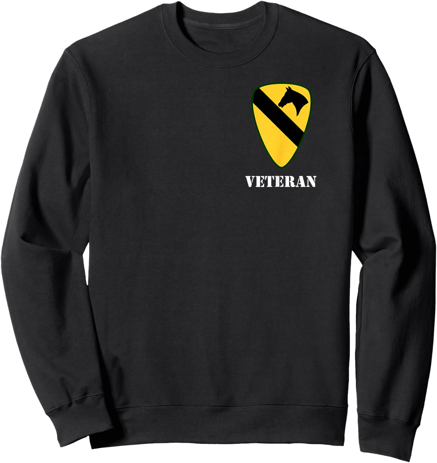 1st Cavalry Division Shirt - 1st CAV Shirt - Veteran (Black) Sweatshirt - Sweatshirt | Black