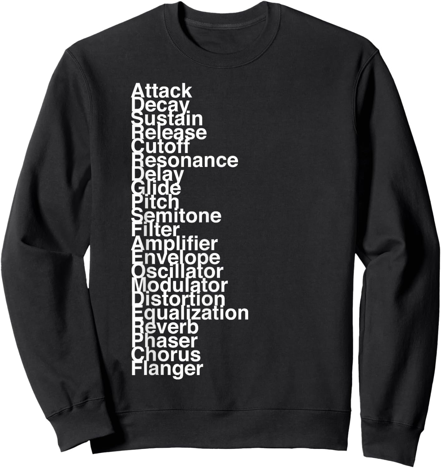 Synth Terms Sweatshirt - Sweatshirt | Black