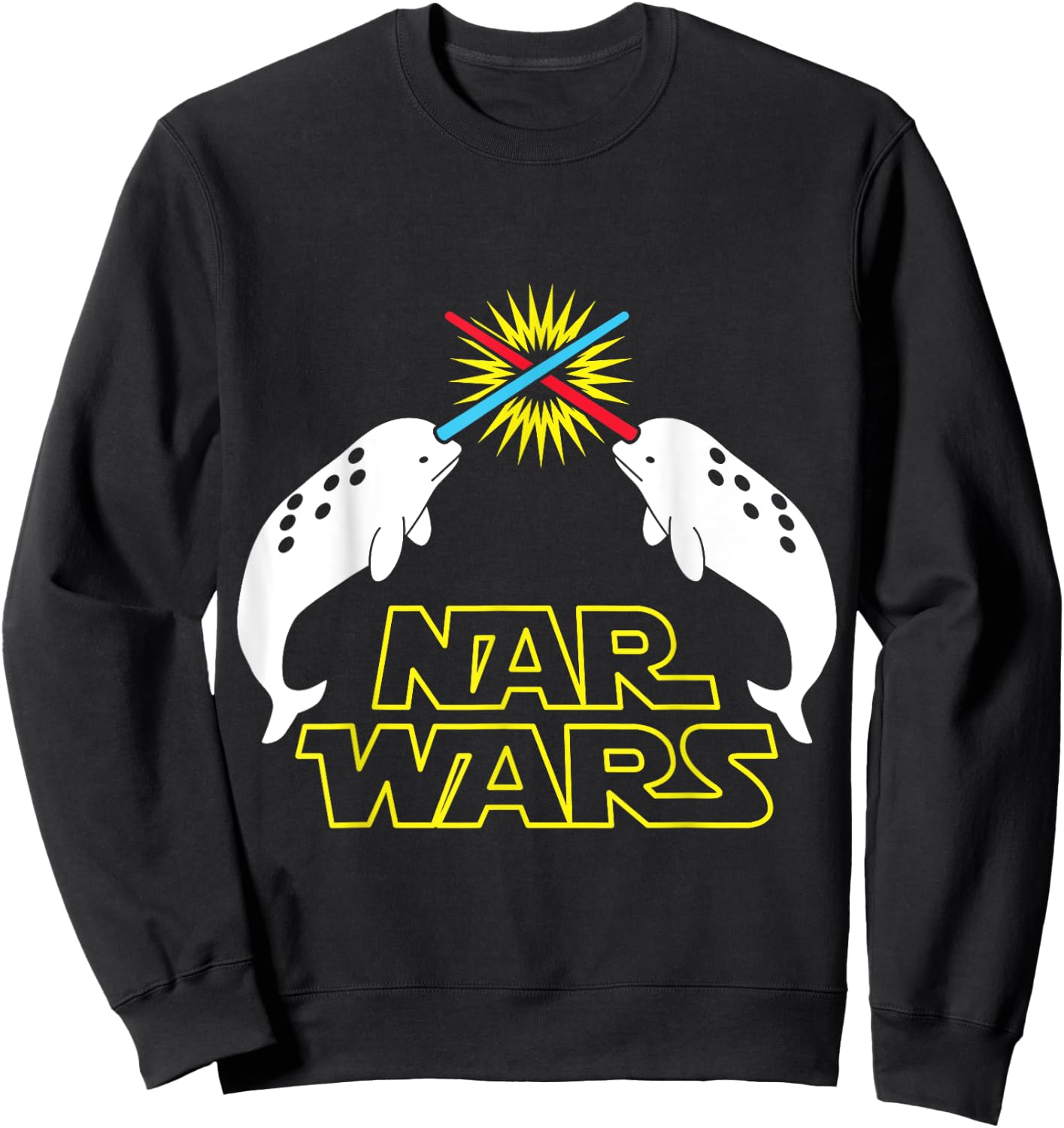 Nar Wars Funny Narwhal Sweatshirt - Sweatshirt | Black