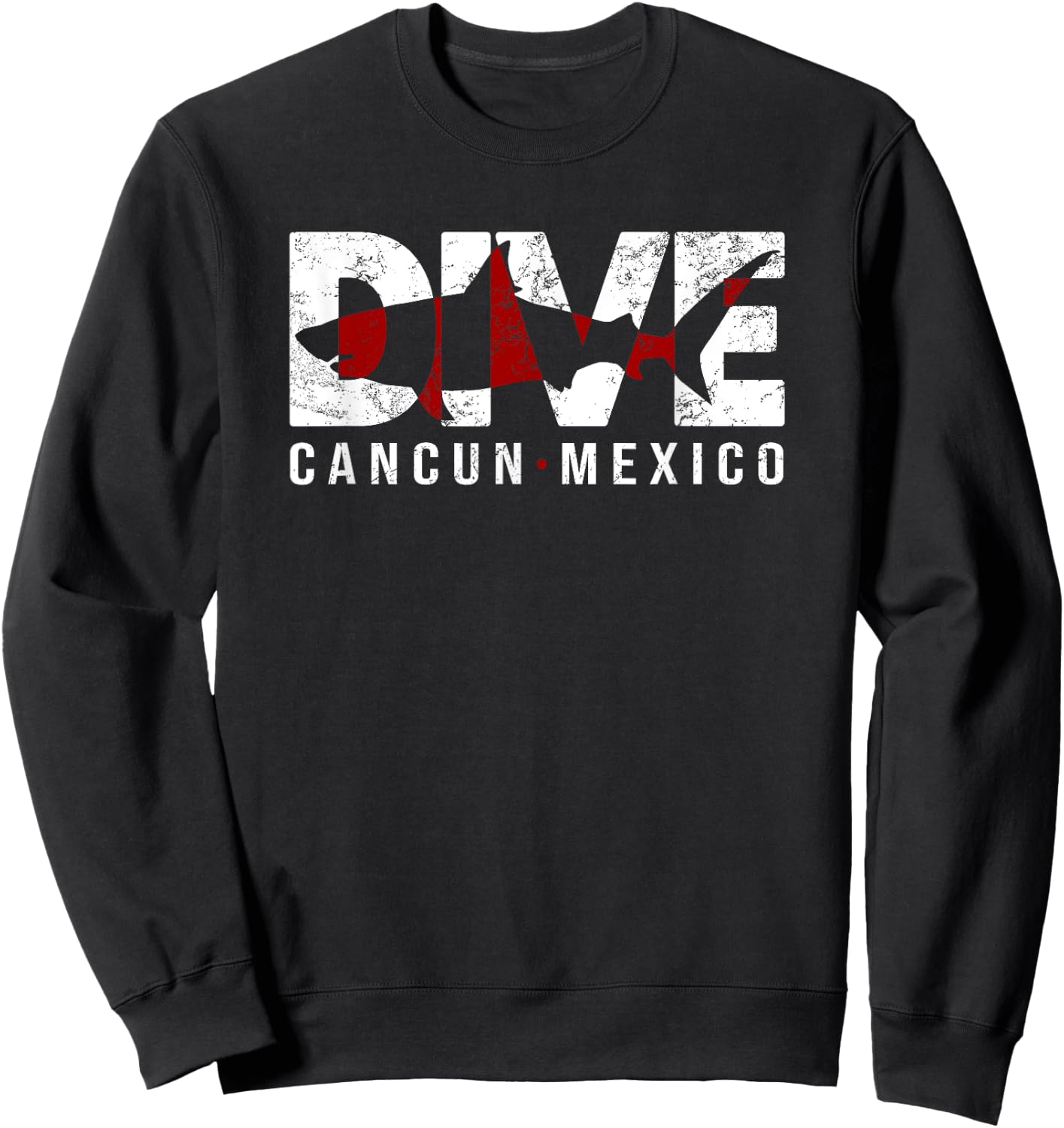 DIVE Cancun Mexico SCUBA DIVING Diver Sweatshirt - Sweatshirt | Black
