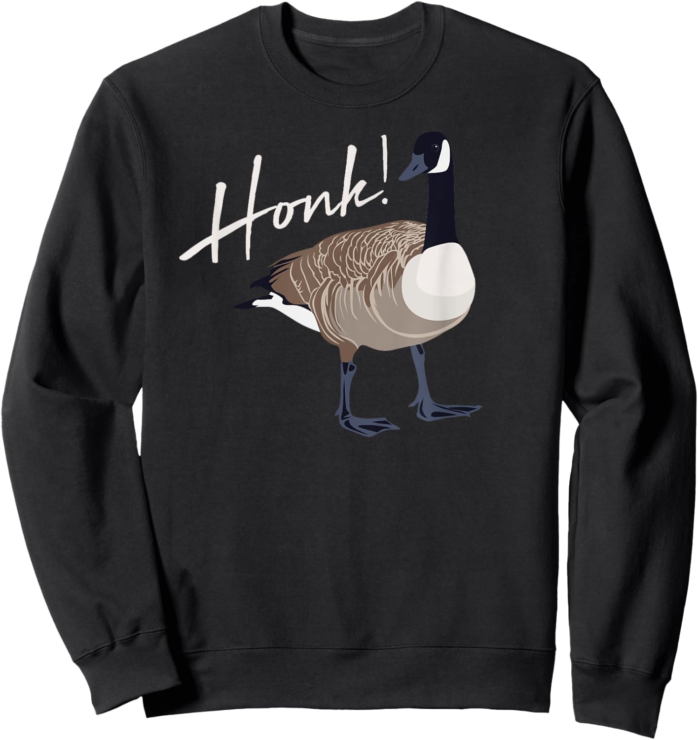 Canadian Goose Shirt Honk Funny Cute Bird Hunter Gift Sweatshirt - Sweatshirt | Black