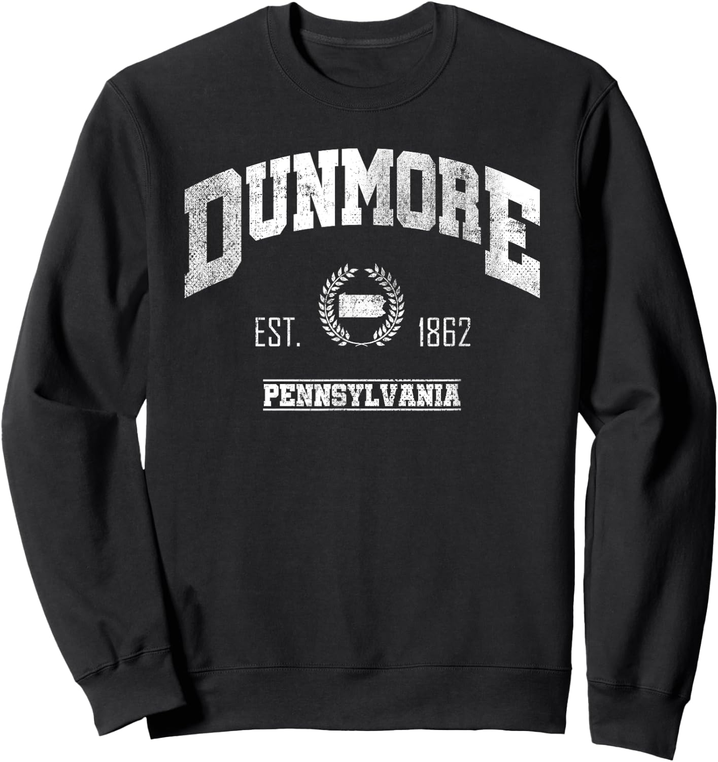Dunmore PA | Pennsylvania | Vintage Throwback Sweatshirt - Sweatshirt | Black