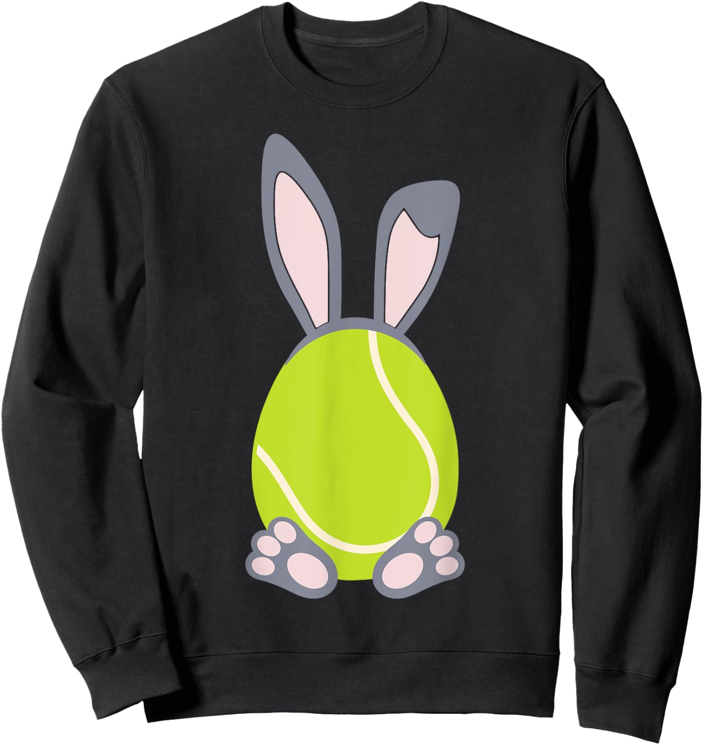 Tennis Easter Egg Rabbit Bunny - Tennis Shirt Sweatshirt - Sweatshirt | Black