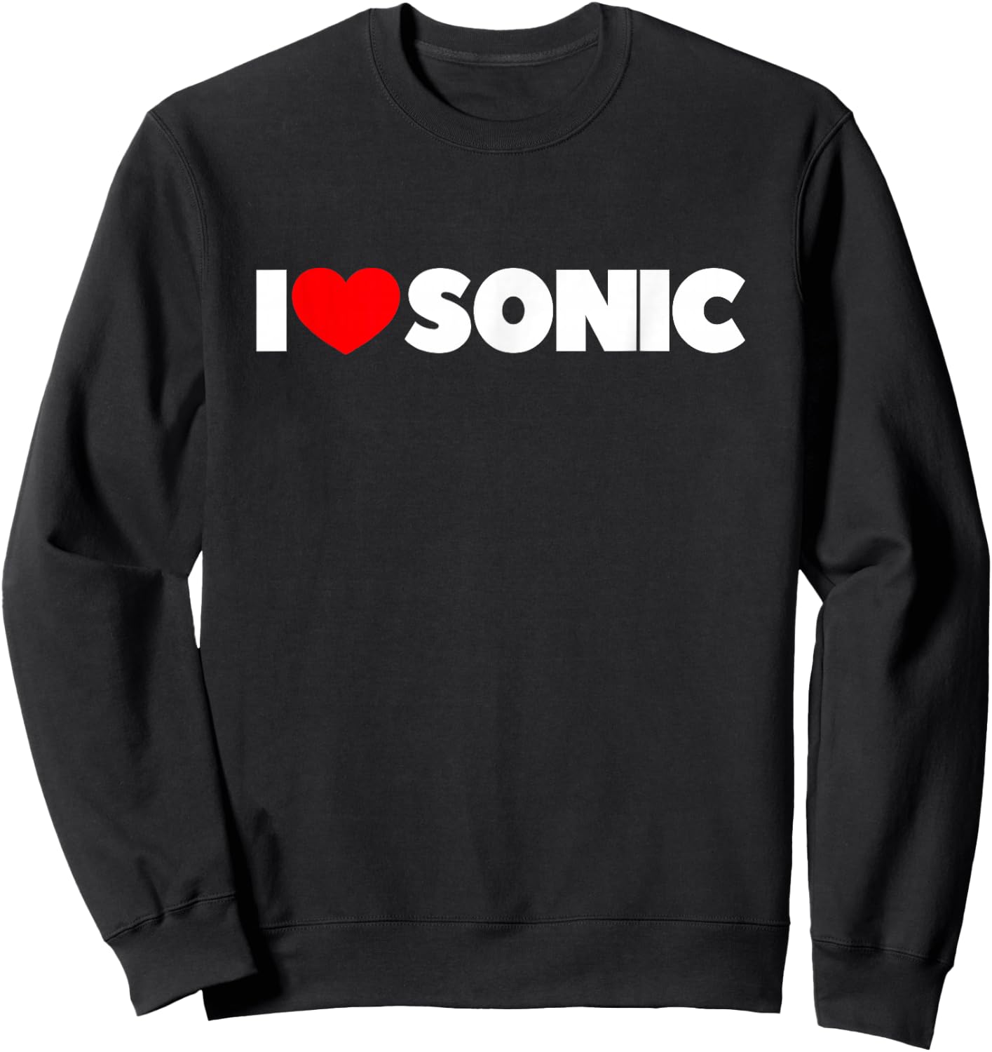 I Love (Heart) Sonic Sweatshirt - Sweatshirt | Black