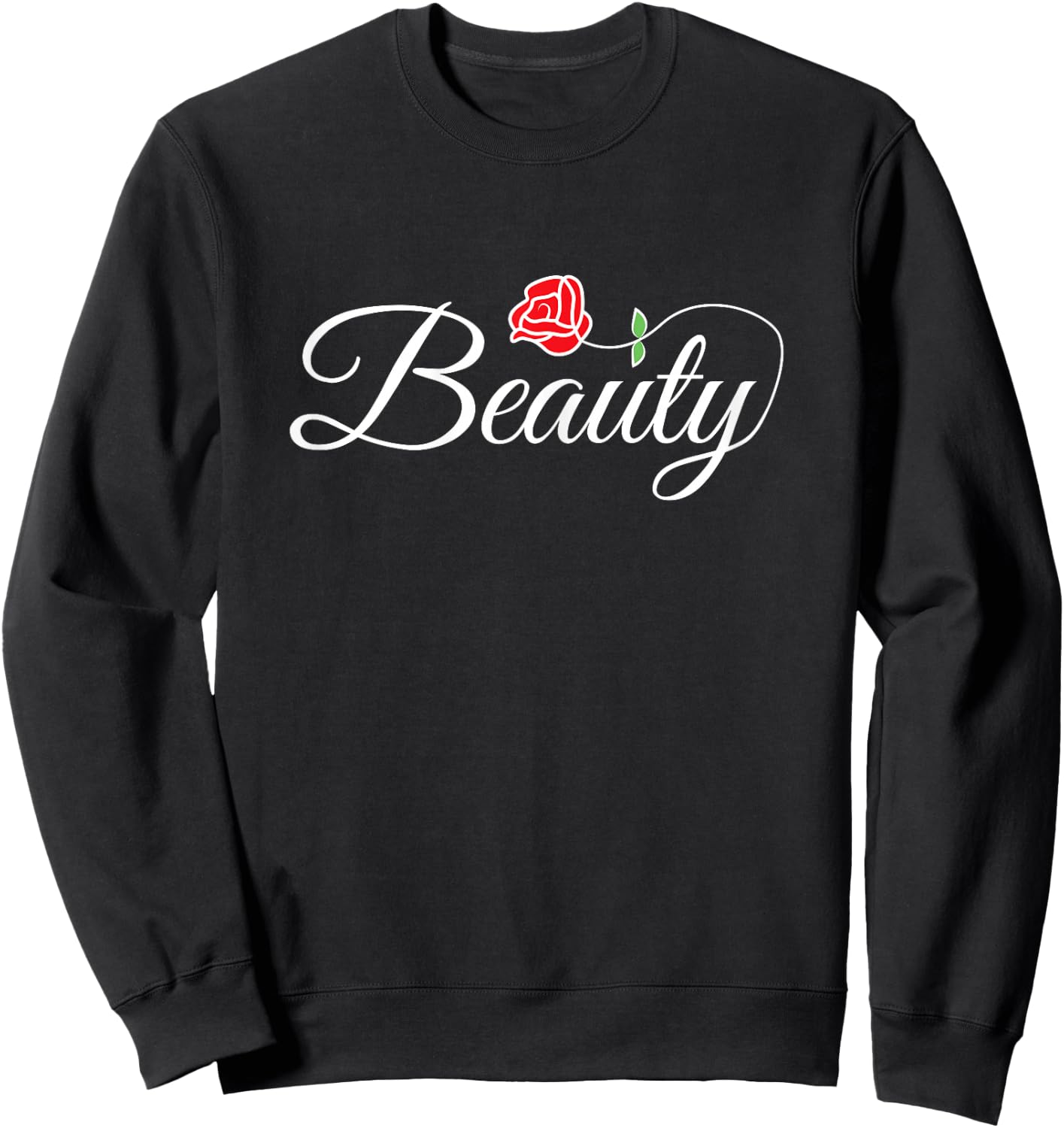 Beauty and Beast Shirts Matching Couple Outfits Sweatshirt - Sweatshirt | Black