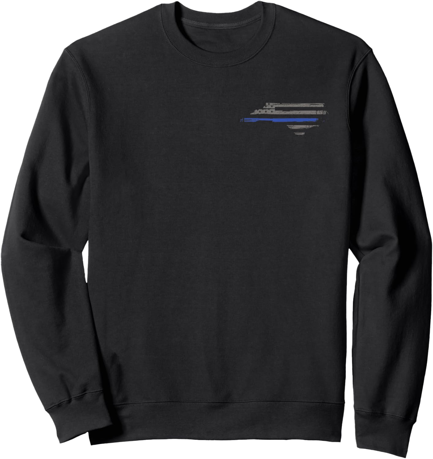 North Carolina Police, Law Enforcement Thin Blue Line Shirt Sweatshirt - Sweatshirt | Black