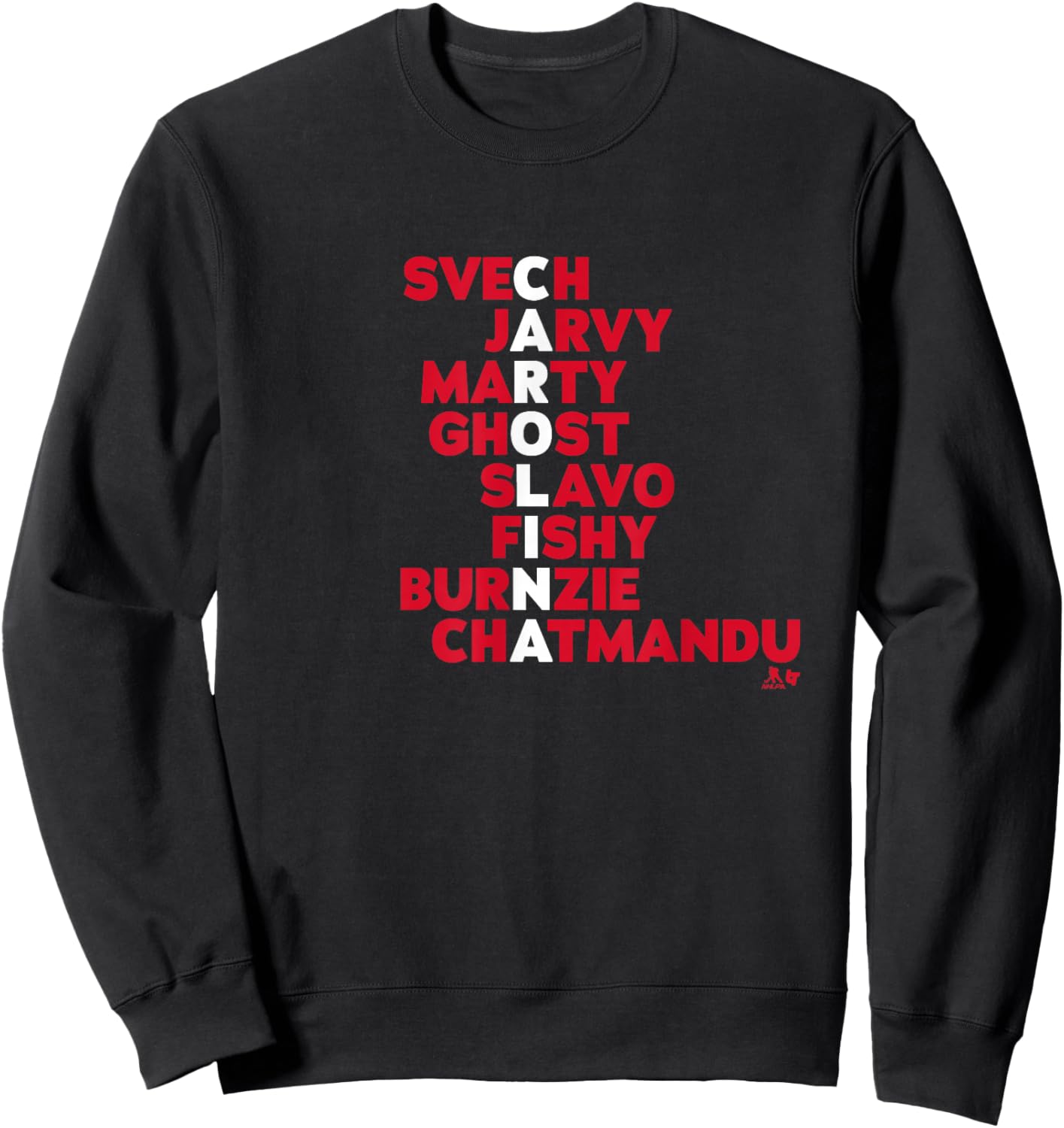 Carolina Hockey Names 2025 Sweatshirt - Sweatshirt | Black