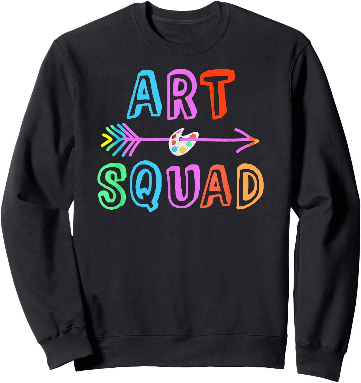 ART SQUAD School Visual Artist Teacher Artistic Student Club Women Girls Kids Sweatshirt - Sweatshirt | Black