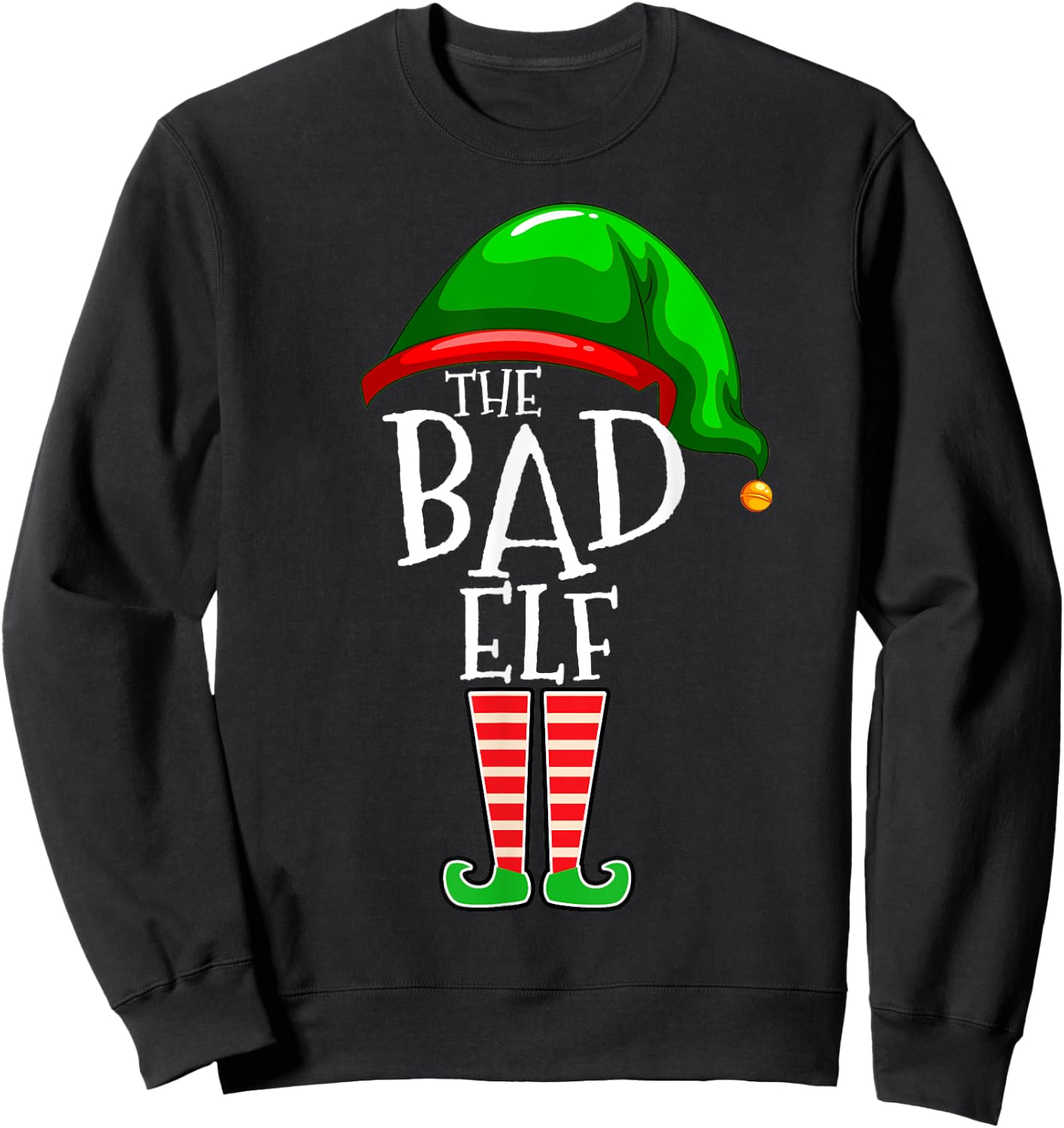 The Bad Elf Group Matching Family Christmas Gift Outfit Set Sweatshirt - Sweatshirt | Black